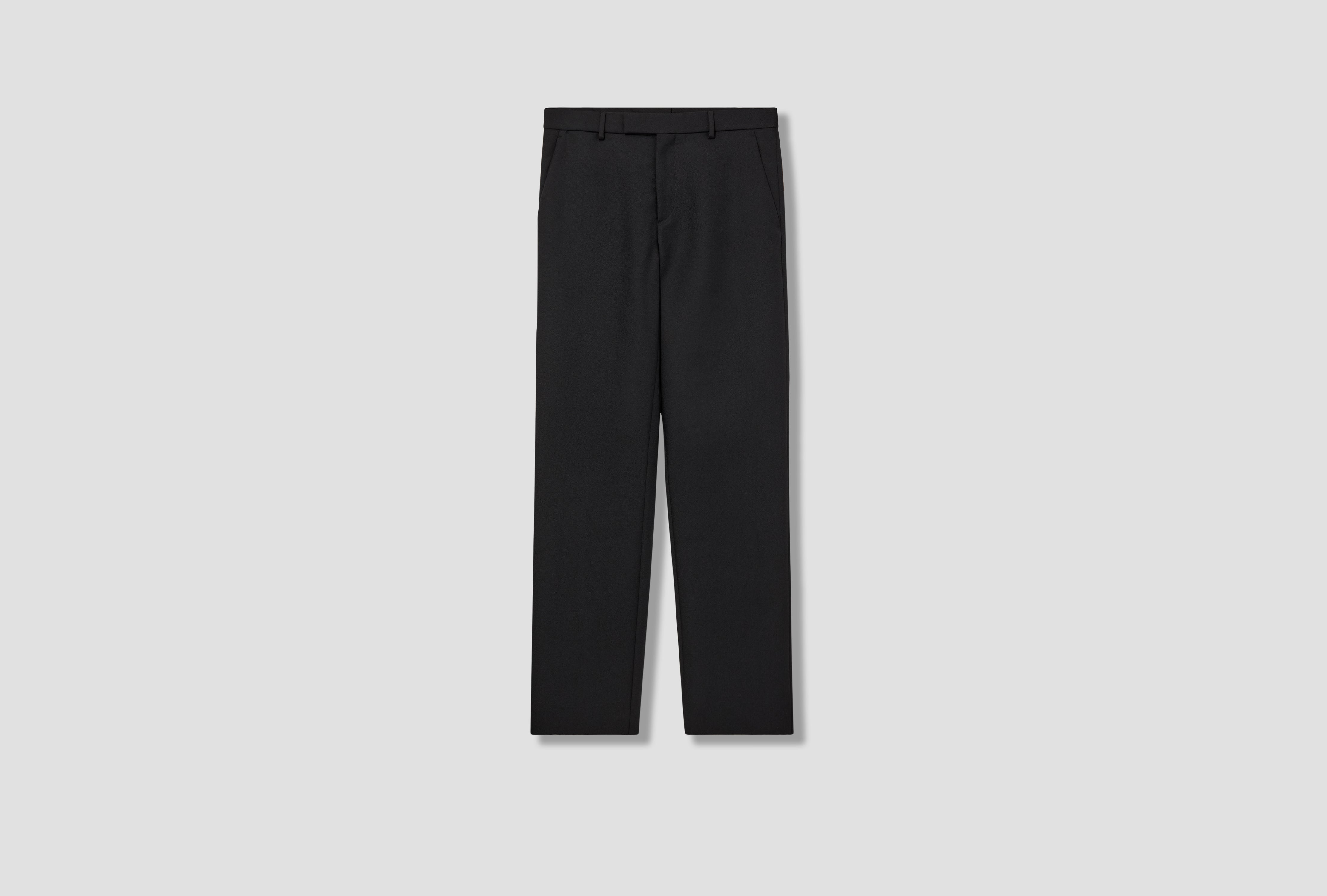 TROUSERS FITTED MEN - RUSTIC WOOL / BLACK RUSTIC TRS27 WVR