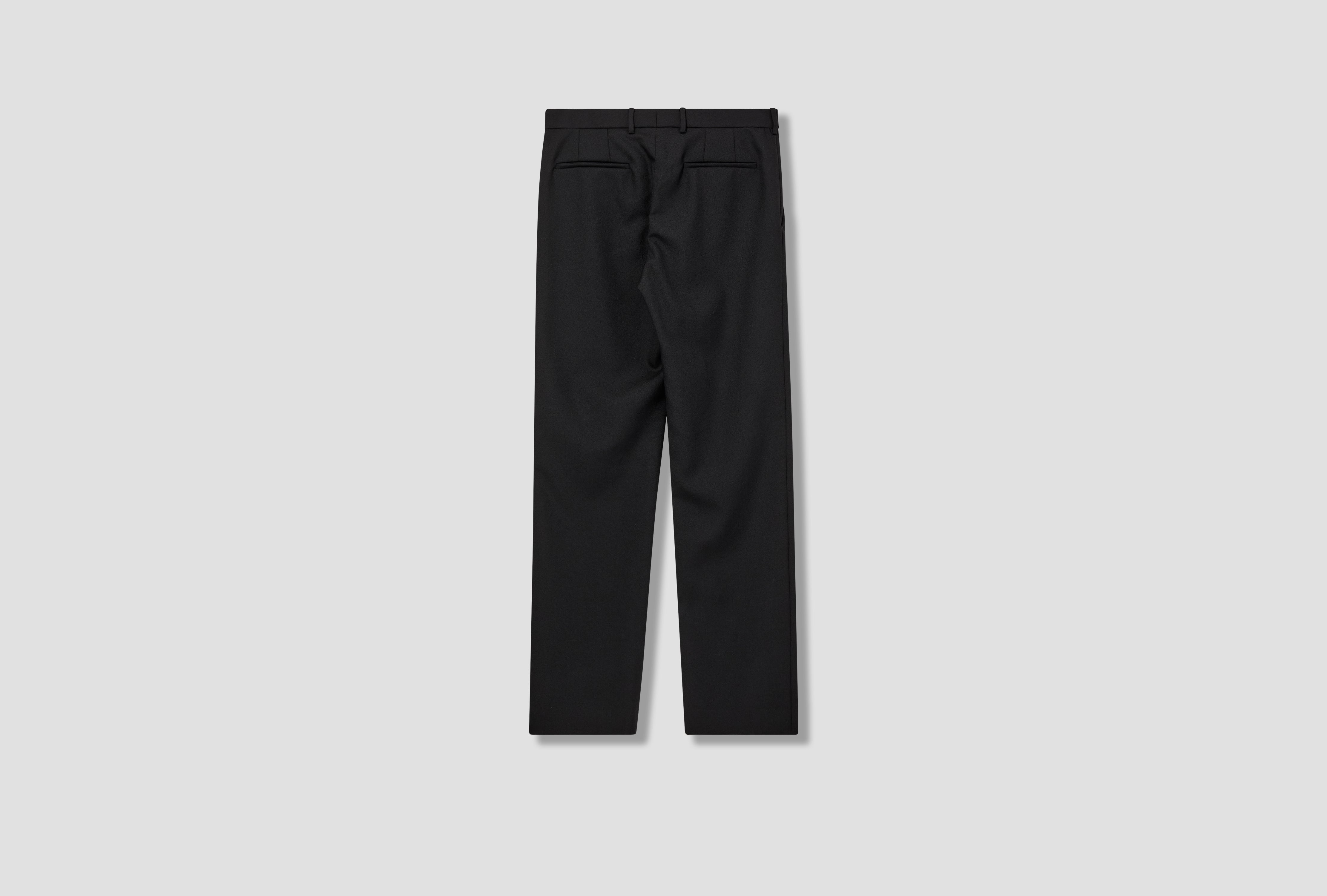 TROUSERS FITTED MEN - RUSTIC WOOL / BLACK RUSTIC TRS27 WVR