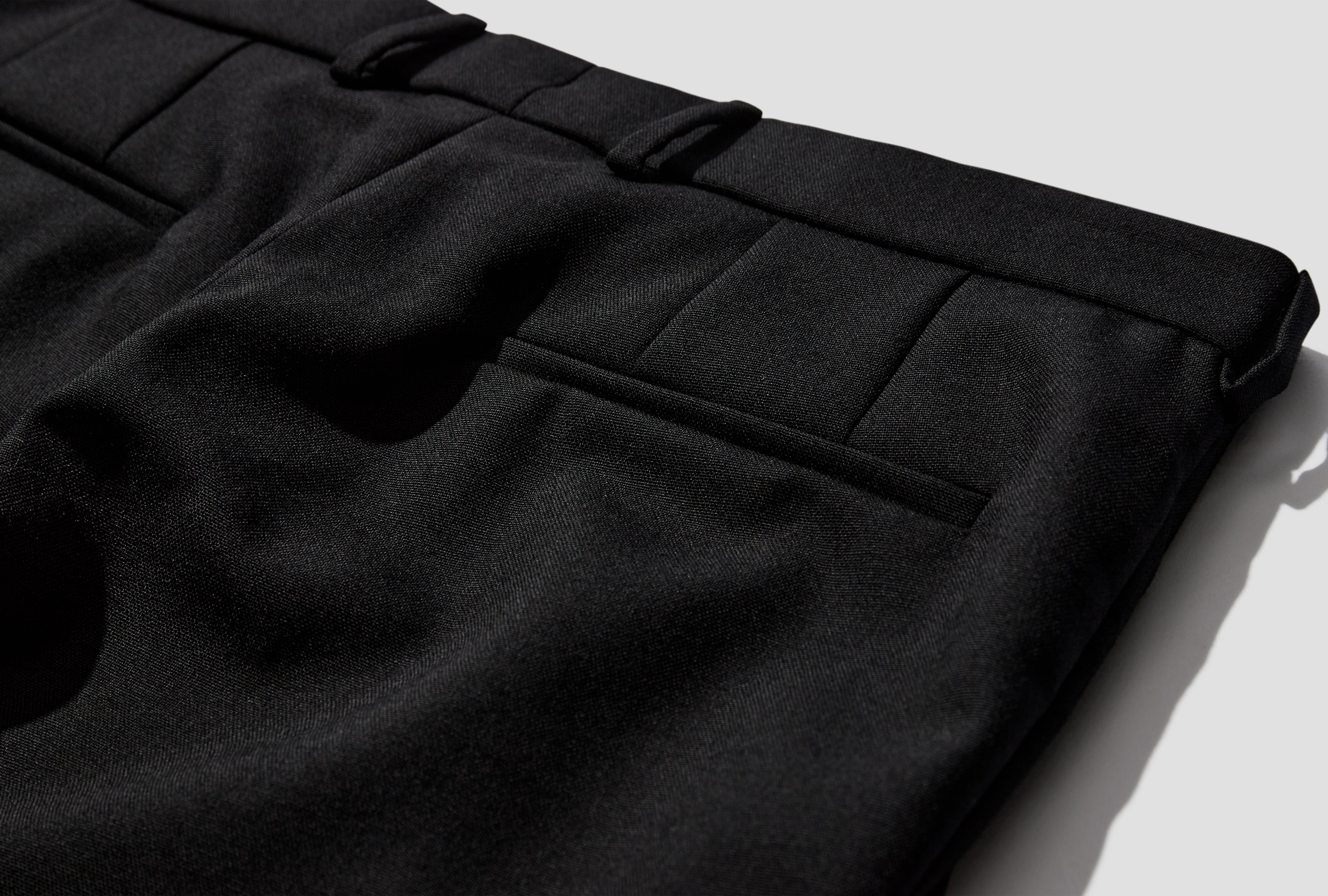 TROUSERS FITTED MEN - RUSTIC WOOL / BLACK RUSTIC TRS27 WVR