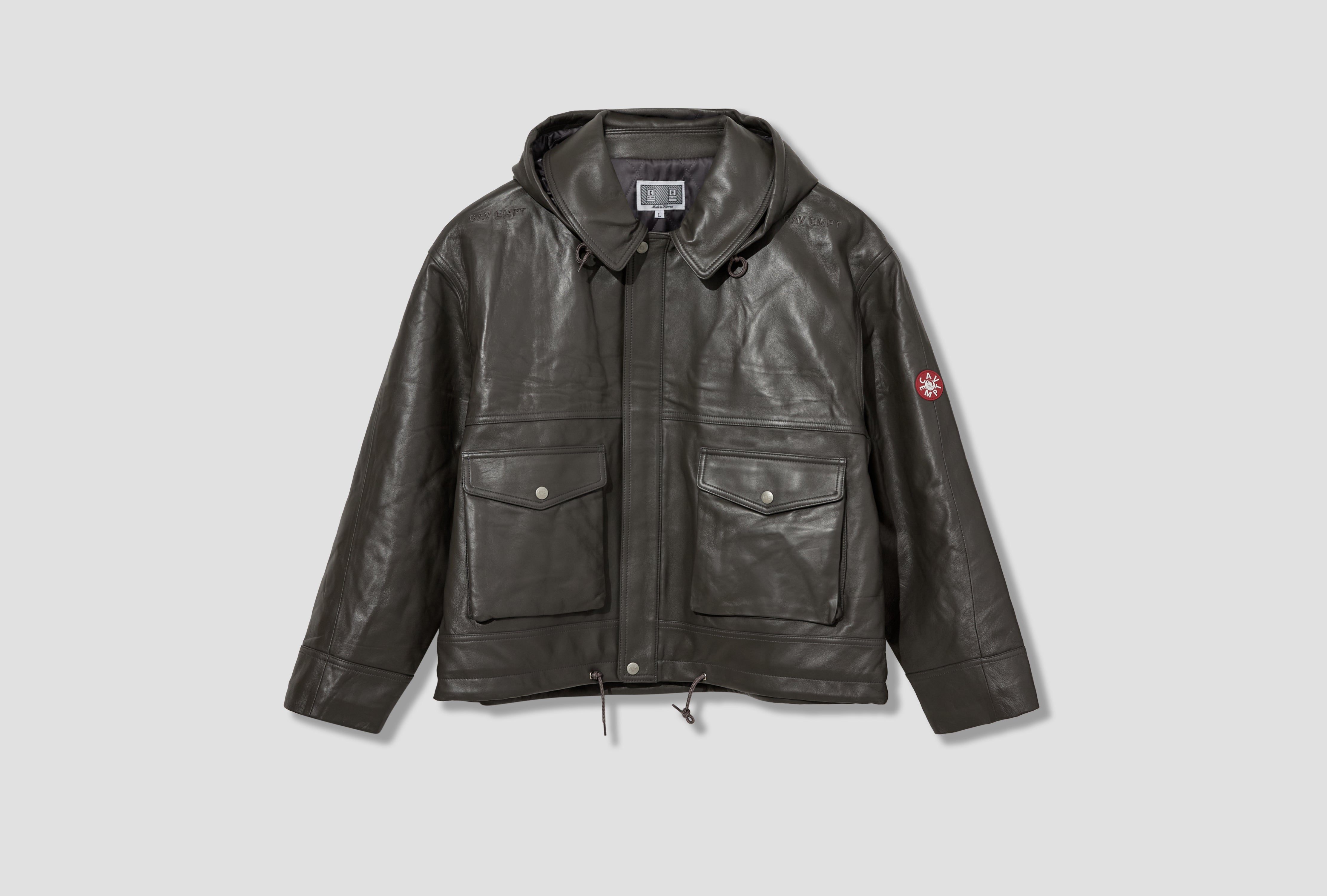 LEATHER ZIP JACKET CES28JK01 Grey