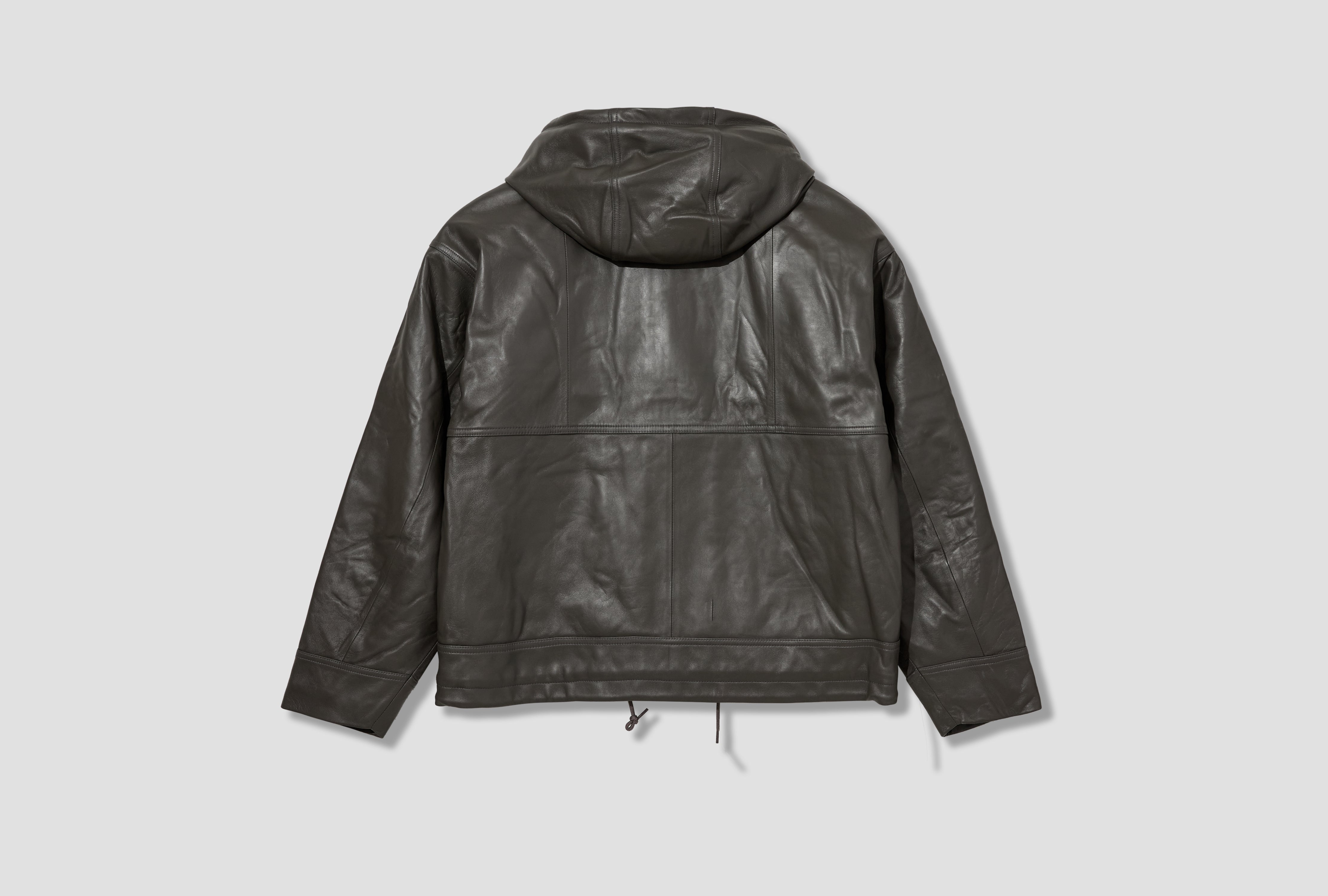 LEATHER ZIP JACKET CES28JK01 Grey