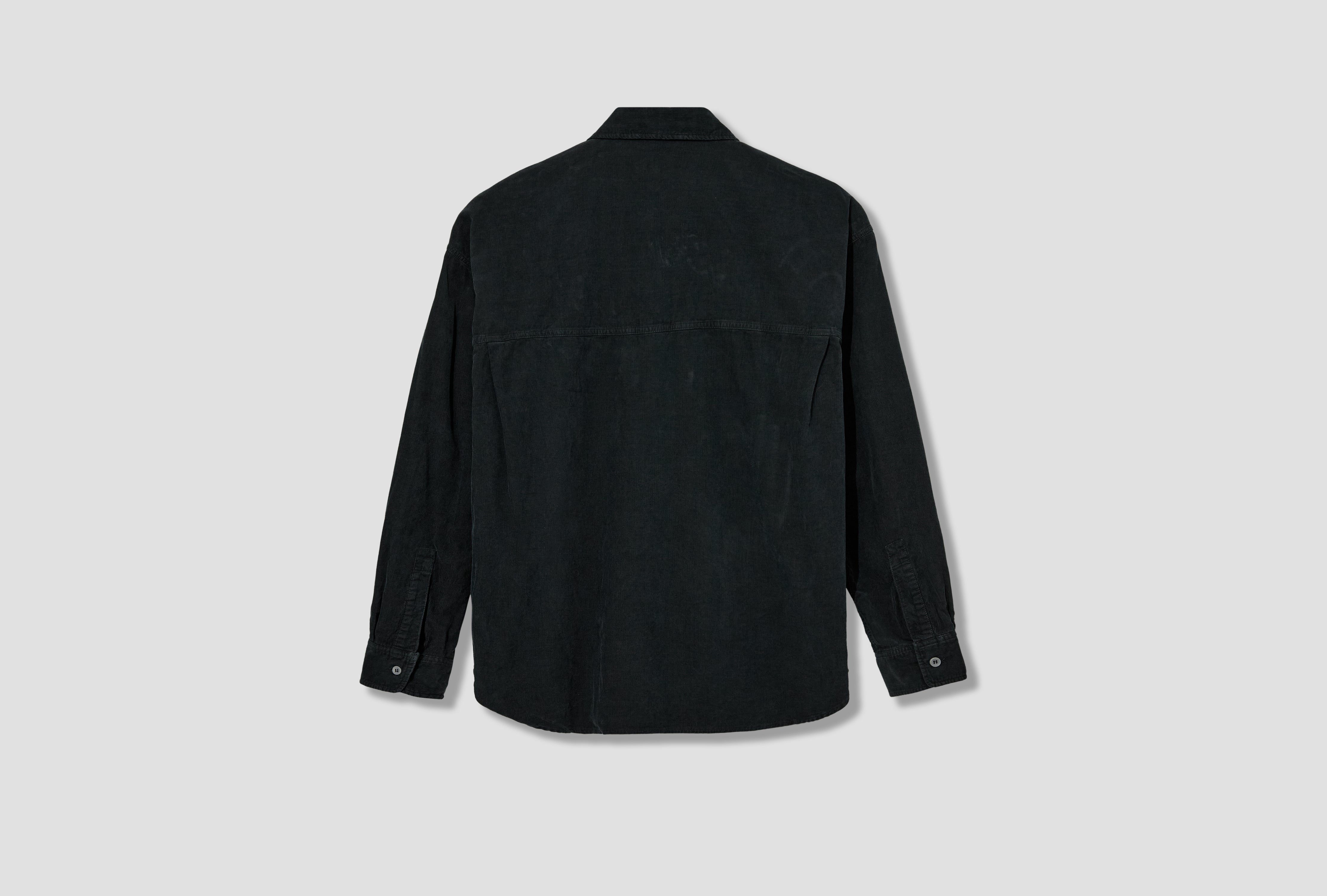 OVERDYE CORD DESIGN BIG SHIRT CES28SH03 Charcoal