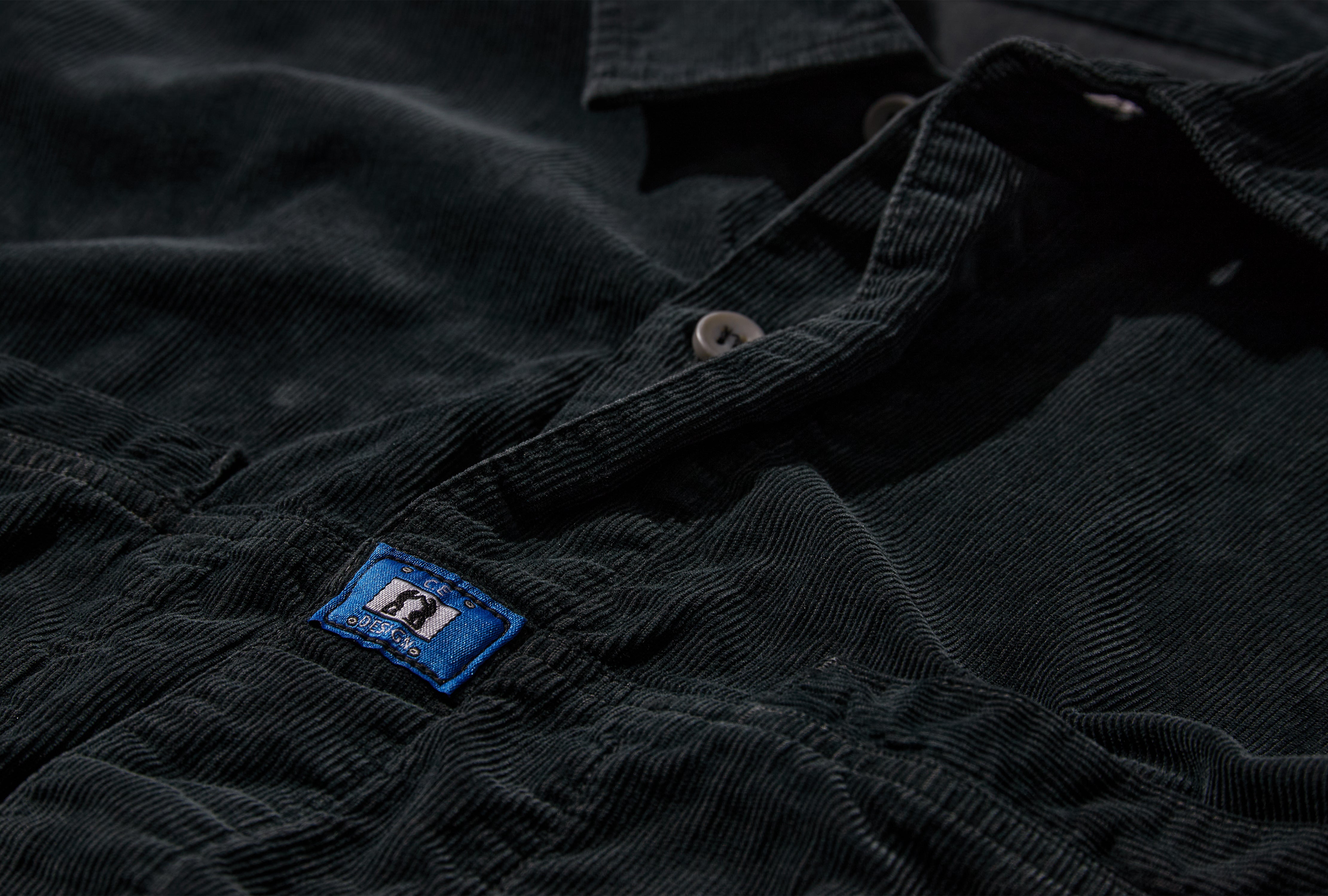 OVERDYE CORD DESIGN BIG SHIRT CES28SH03 Charcoal