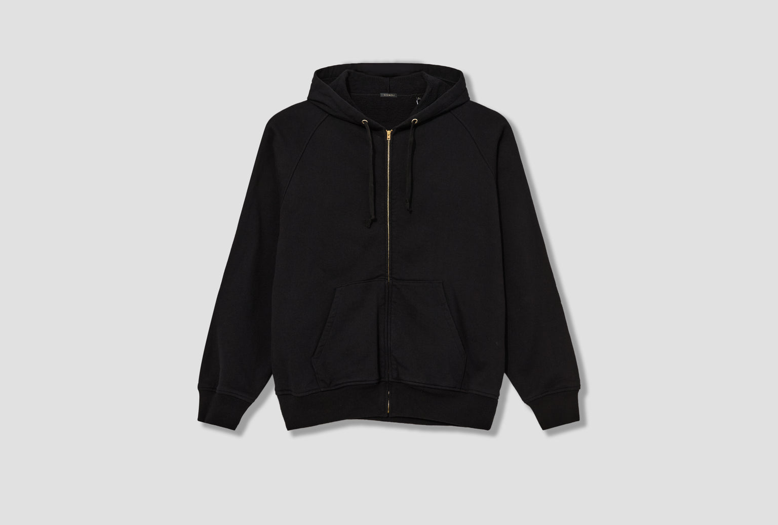 COTTON FLEECE ZIP PARKA C03-05001 Black