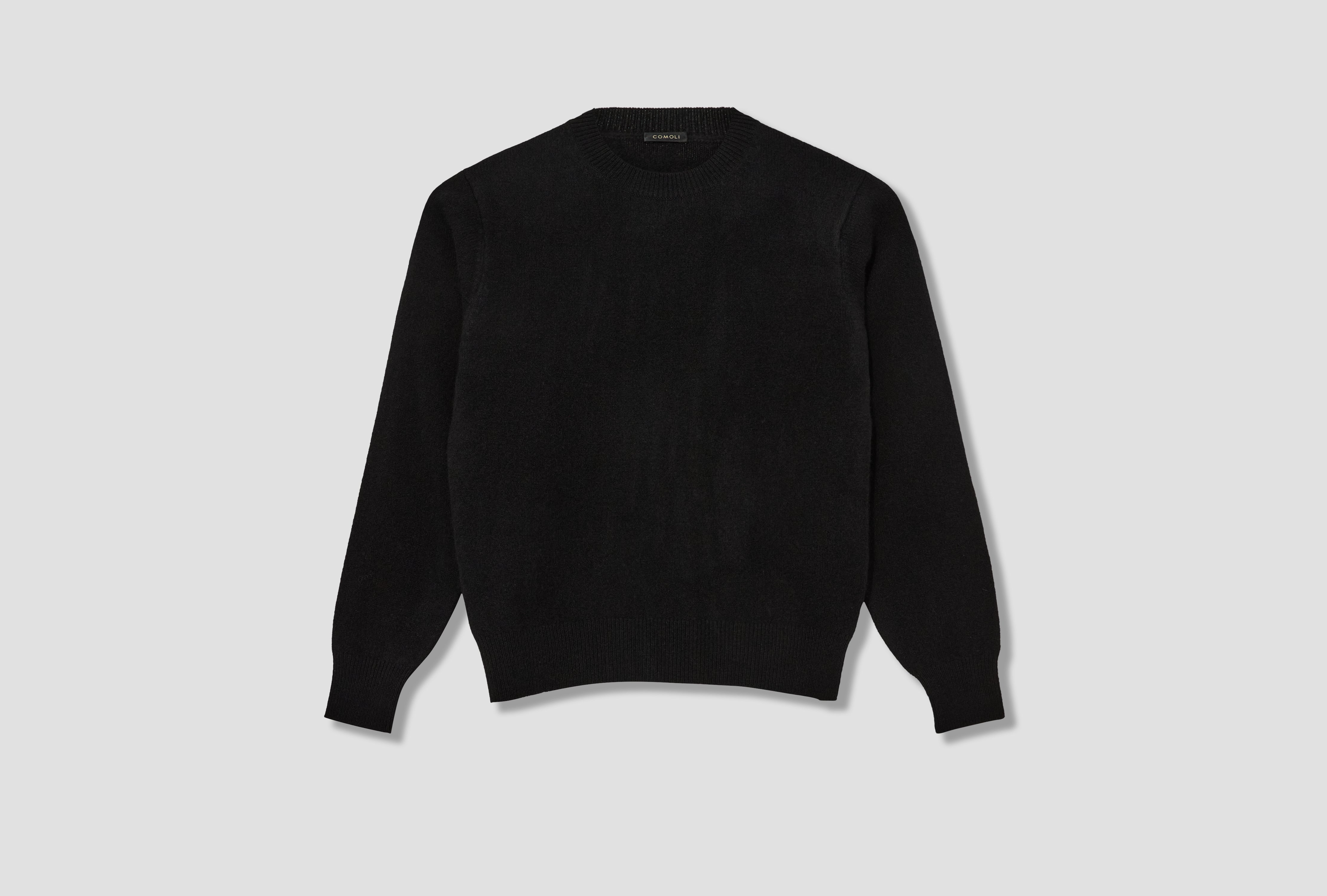 LAMBSWOOL CREW NECK KNIT C03-06007 Black