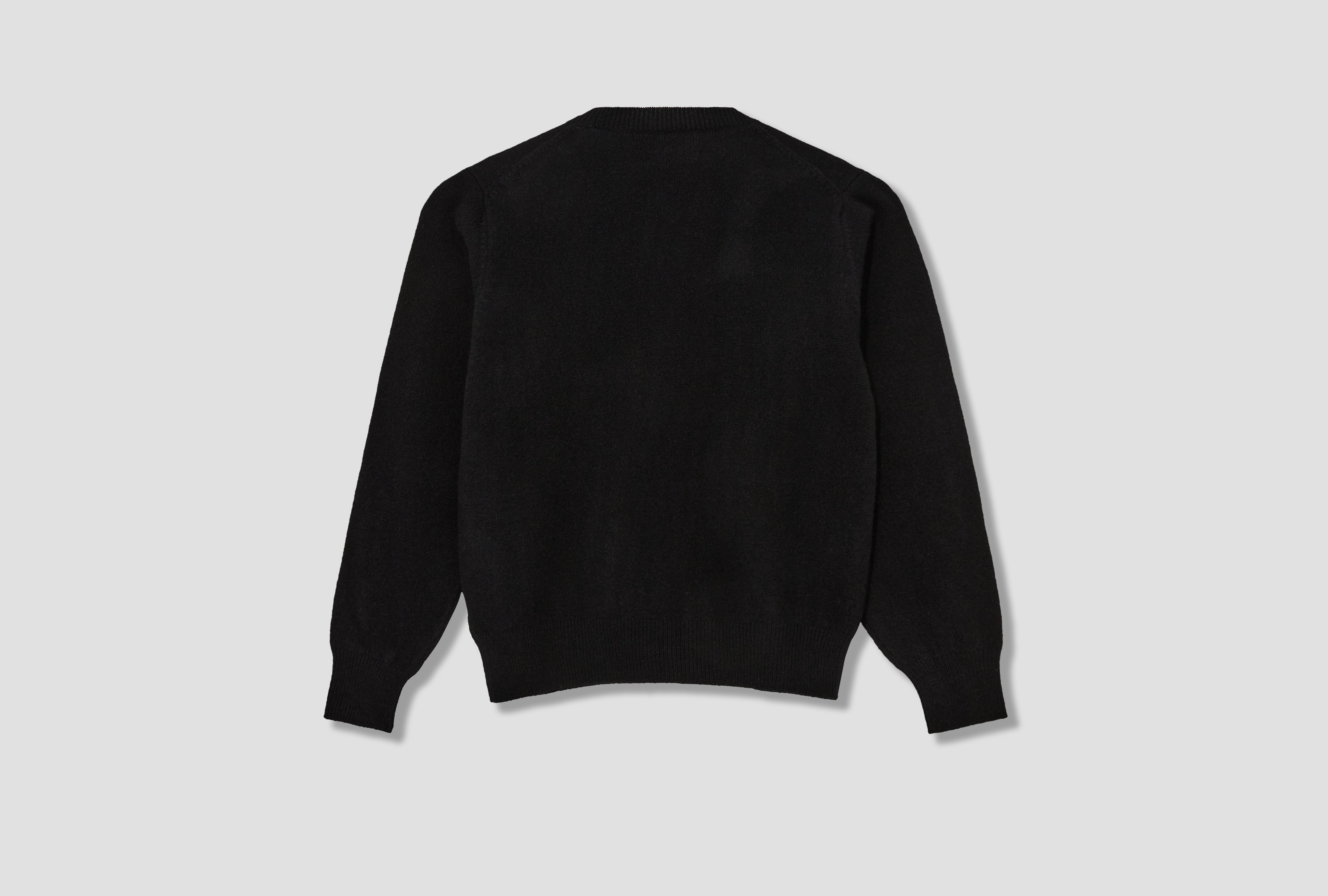 LAMBSWOOL CREW NECK KNIT C03-06007 Black