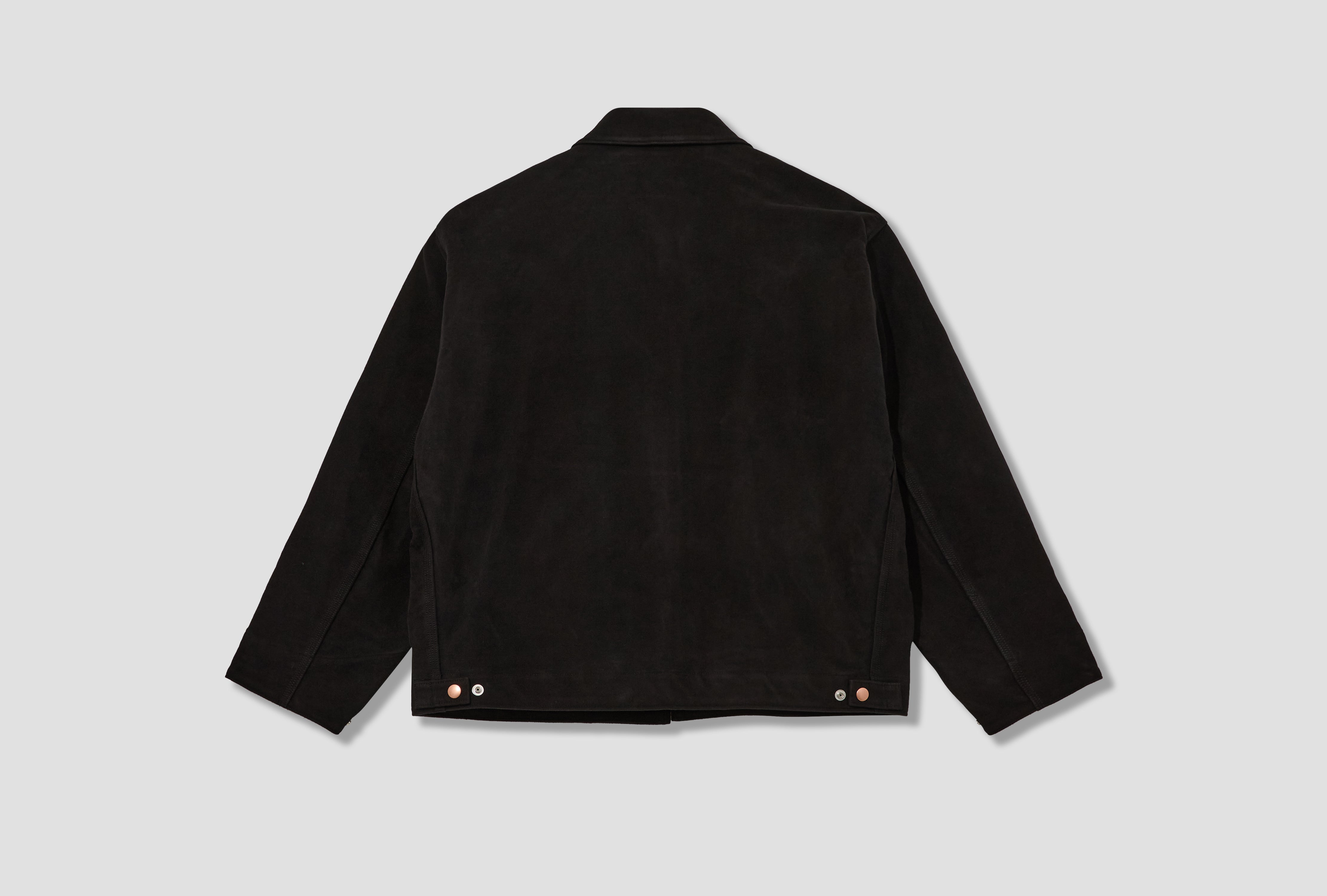 MOLESKIN ZIP SHORT JACKET C03-01016 Black