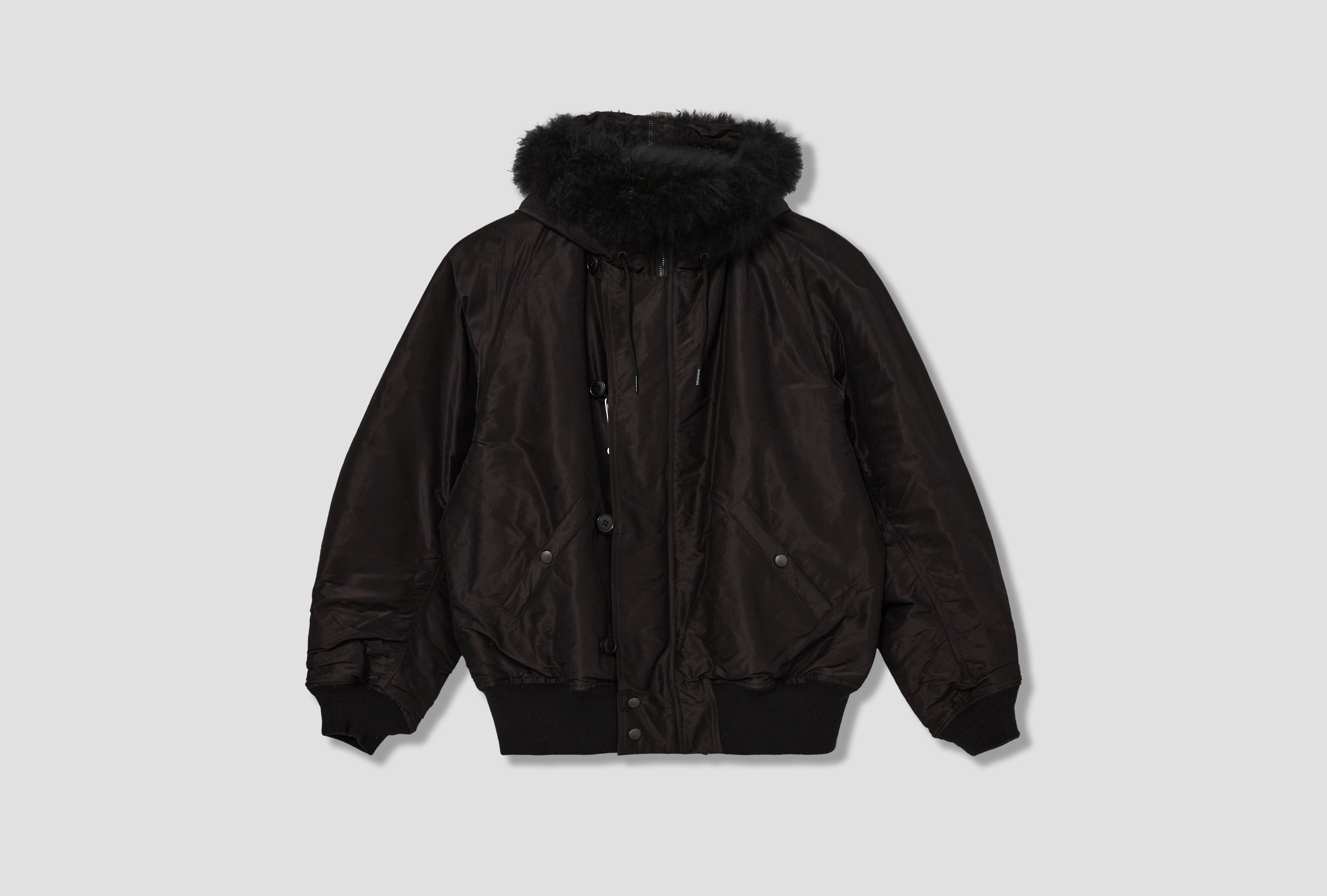 COTTON SILK MILITARY HOODED JACKET C03-01031 Brown