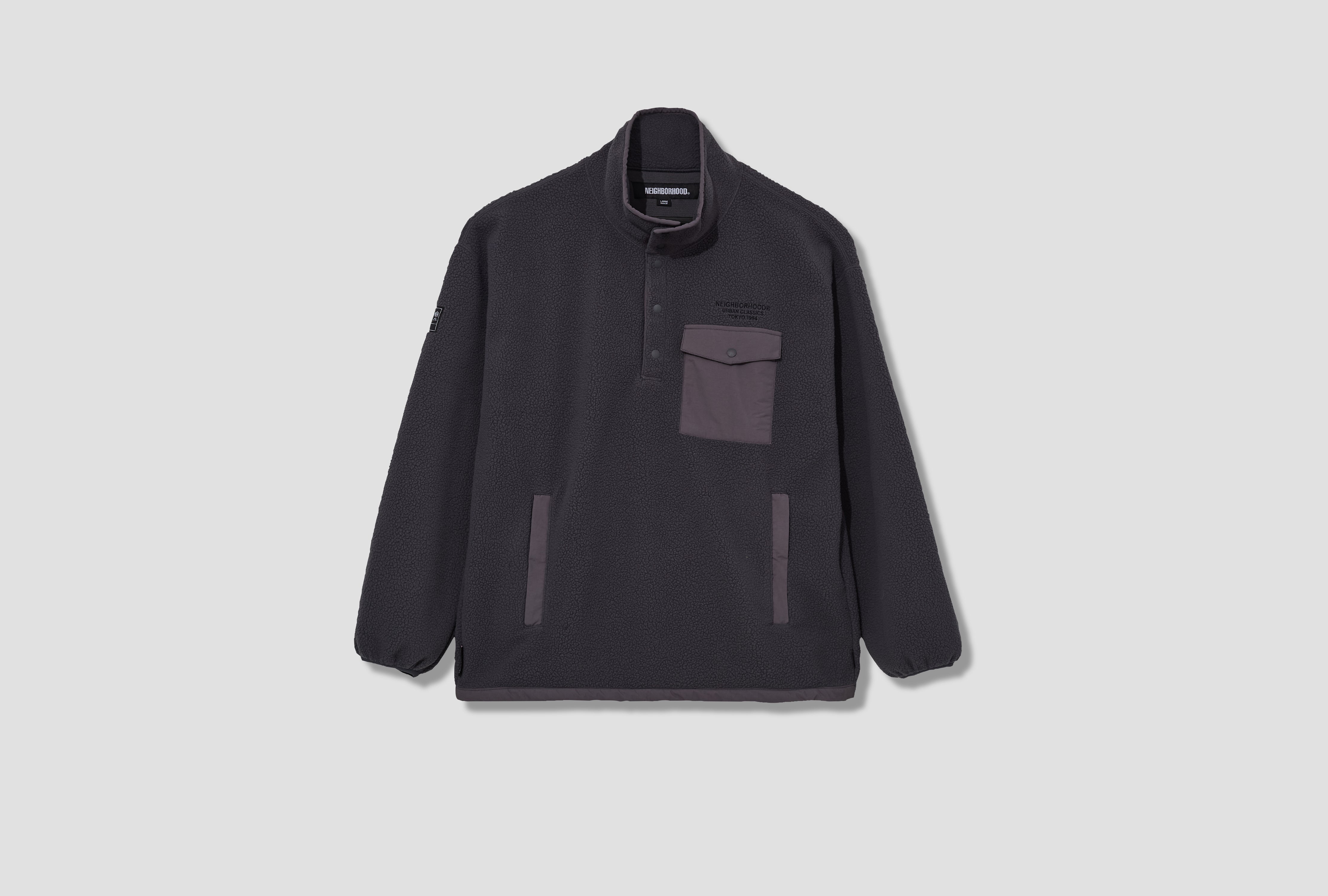 FLEECE STAND COLLAR LS 252FPNH-CSM02 Grey