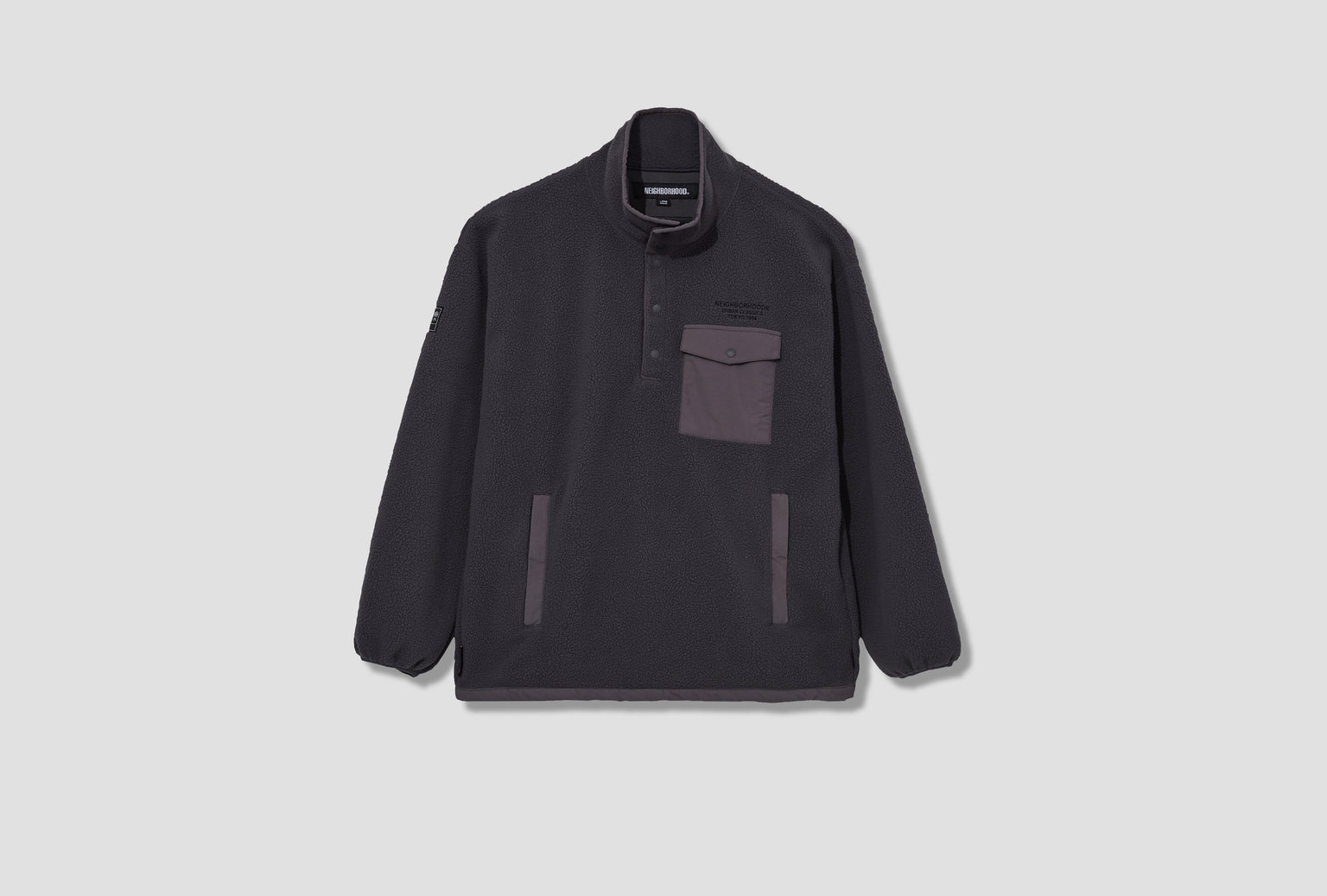 FLEECE STAND COLLAR LS 252FPNH-CSM02 Grey