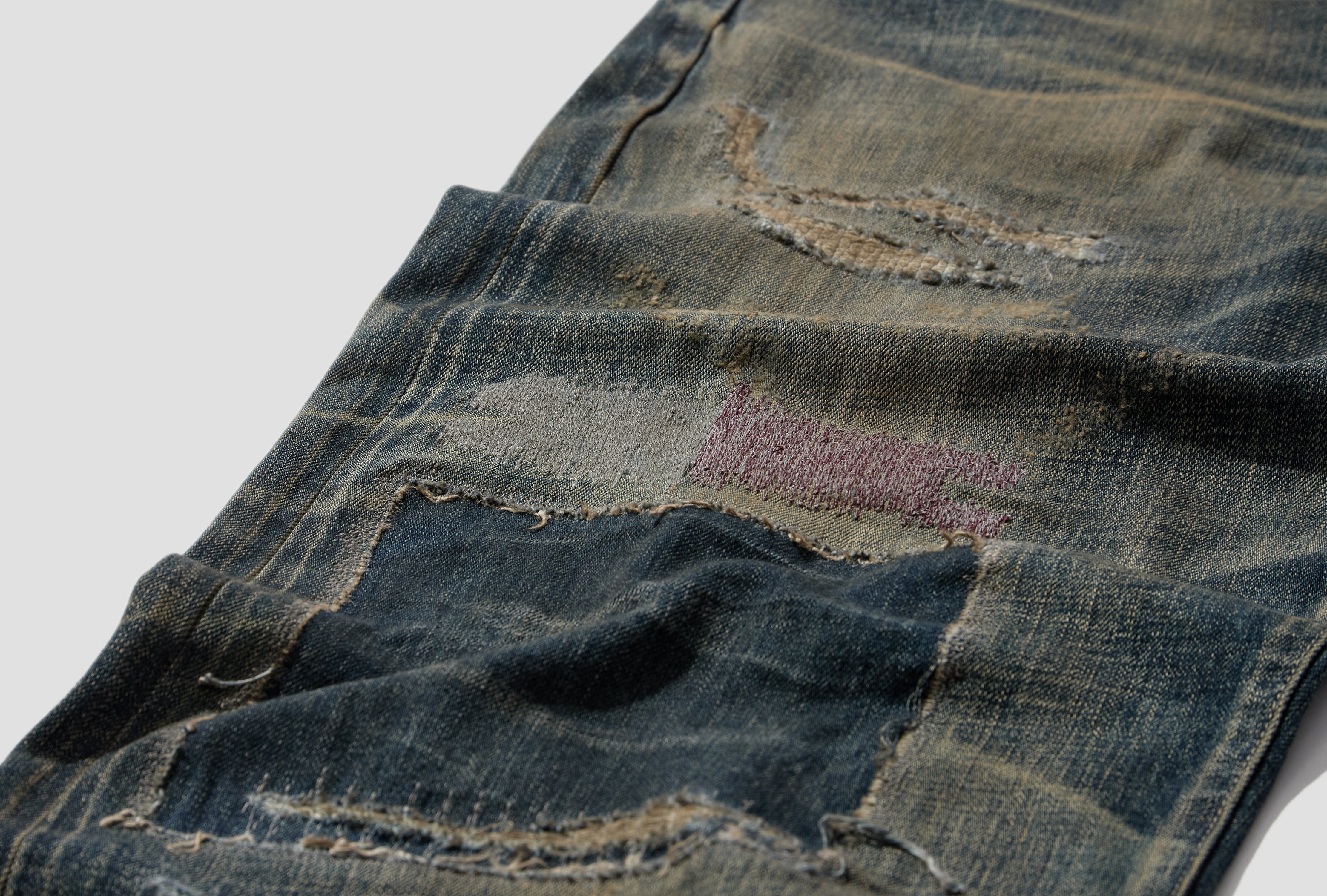 SAVAGE DENIM DP WIDE PANTS 252XBNH-PTM07 Blue