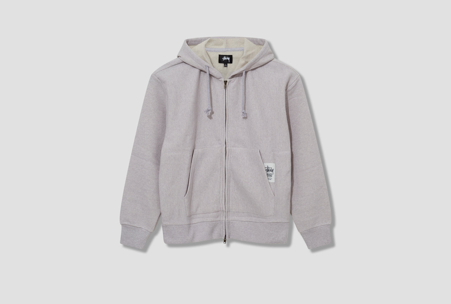 BRASS ZIP KNIT HOOD 118593 Light grey