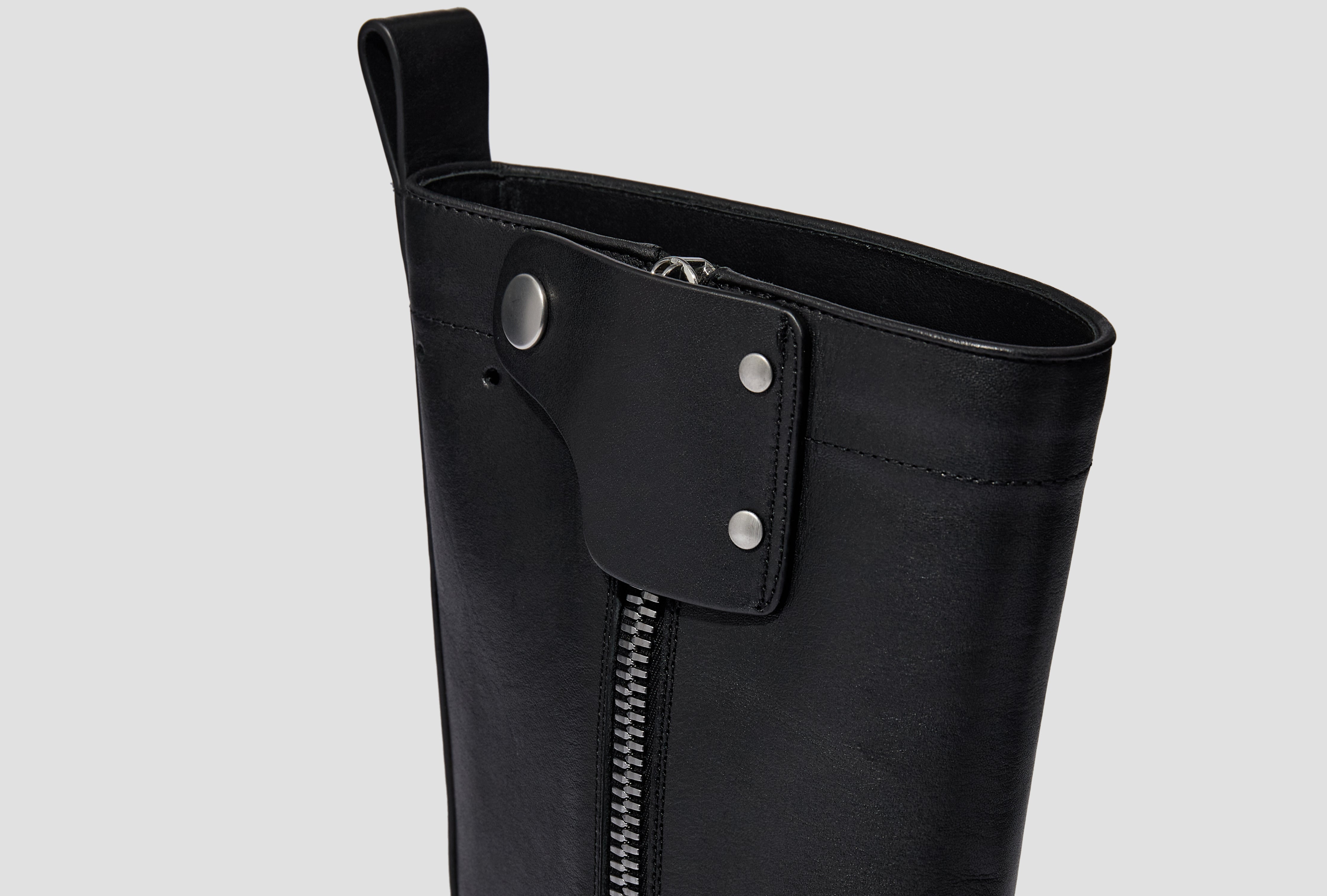 CREEPER GABE - WASHED CALF LEATHER / BLACK RU01F2826 LOO