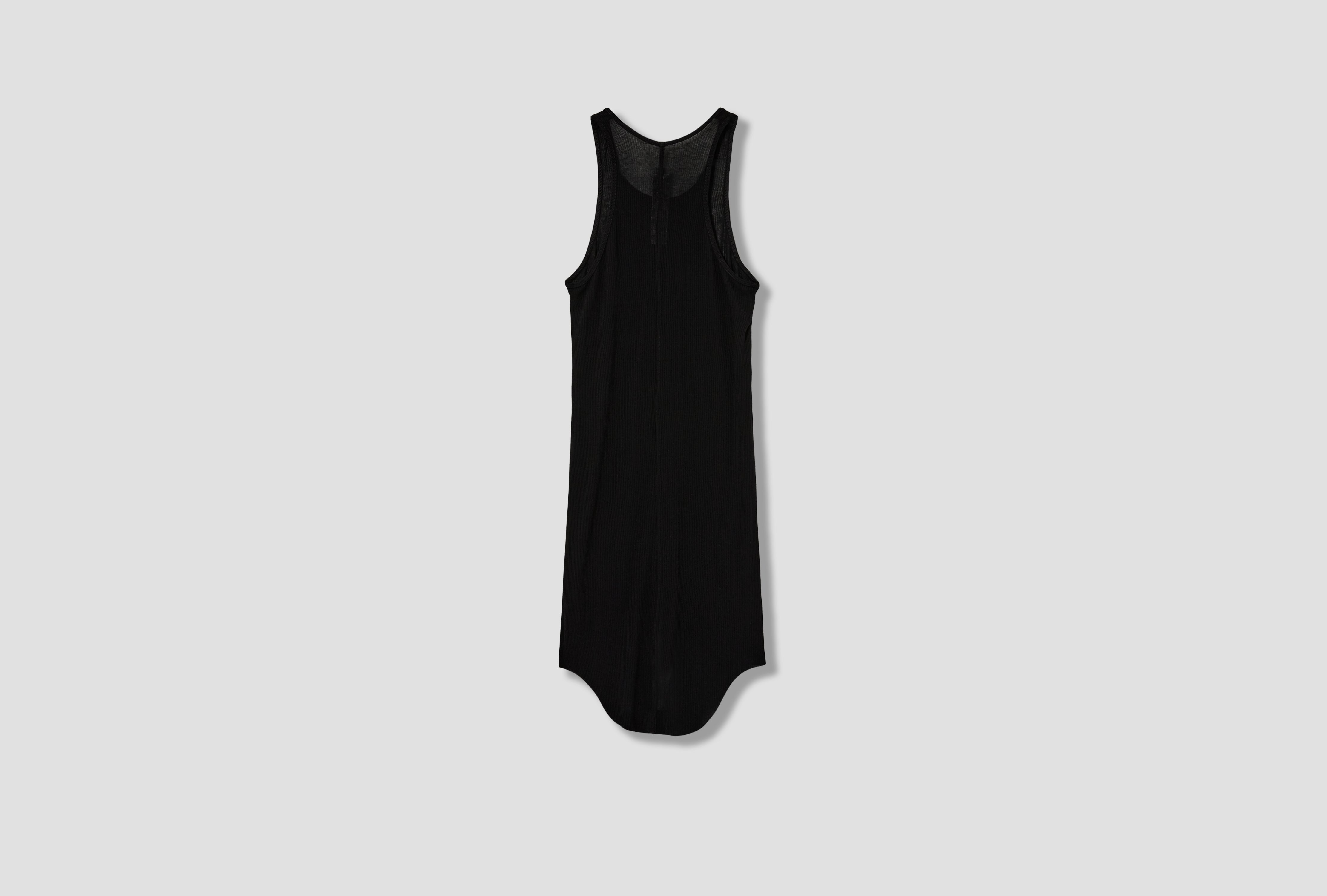 BASIC RIB TANK - VISCOSE SILK RIB JERSEY / BLACK RU01F2150 RC
