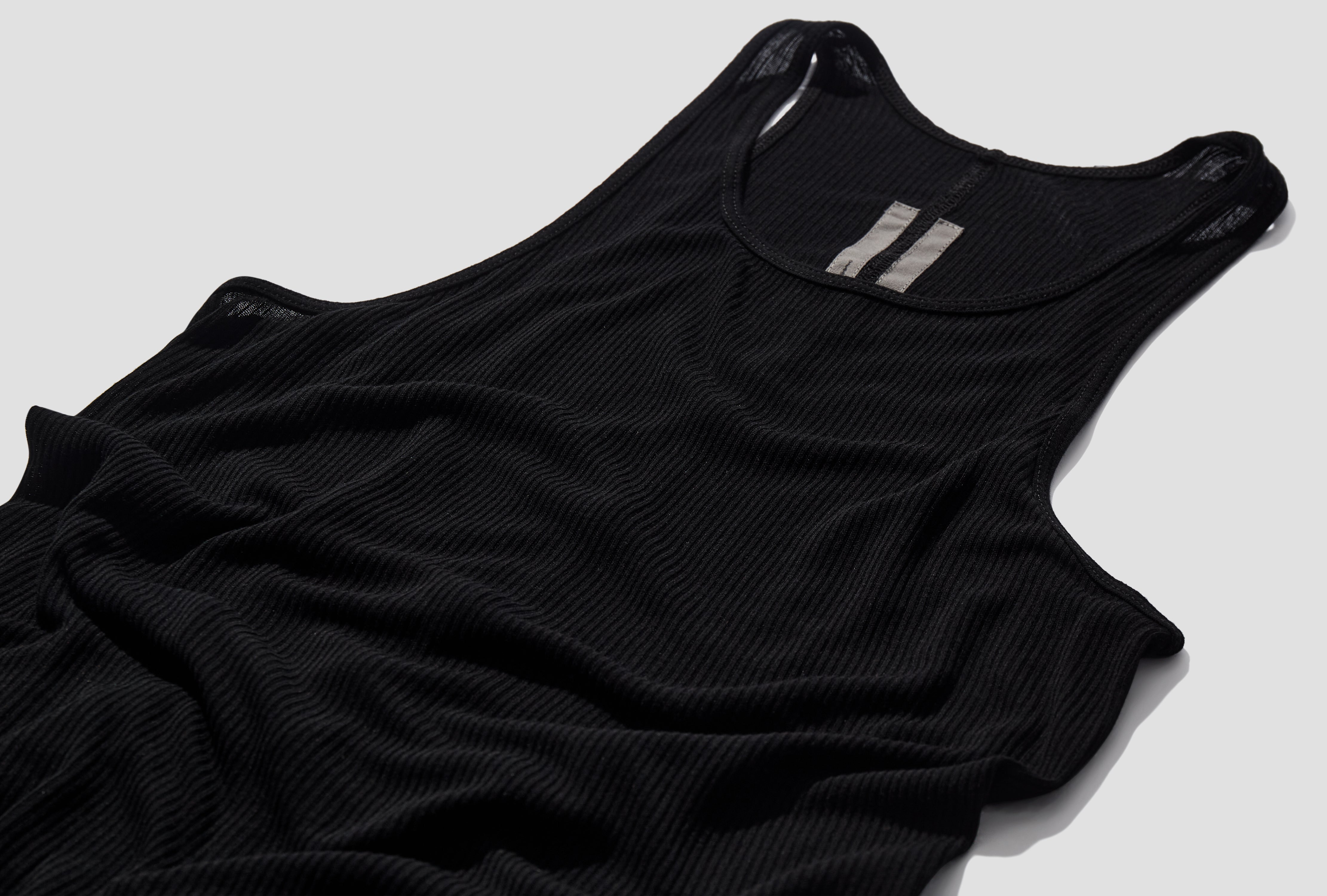 BASIC RIB TANK - VISCOSE SILK RIB JERSEY / BLACK RU01F2150 RC