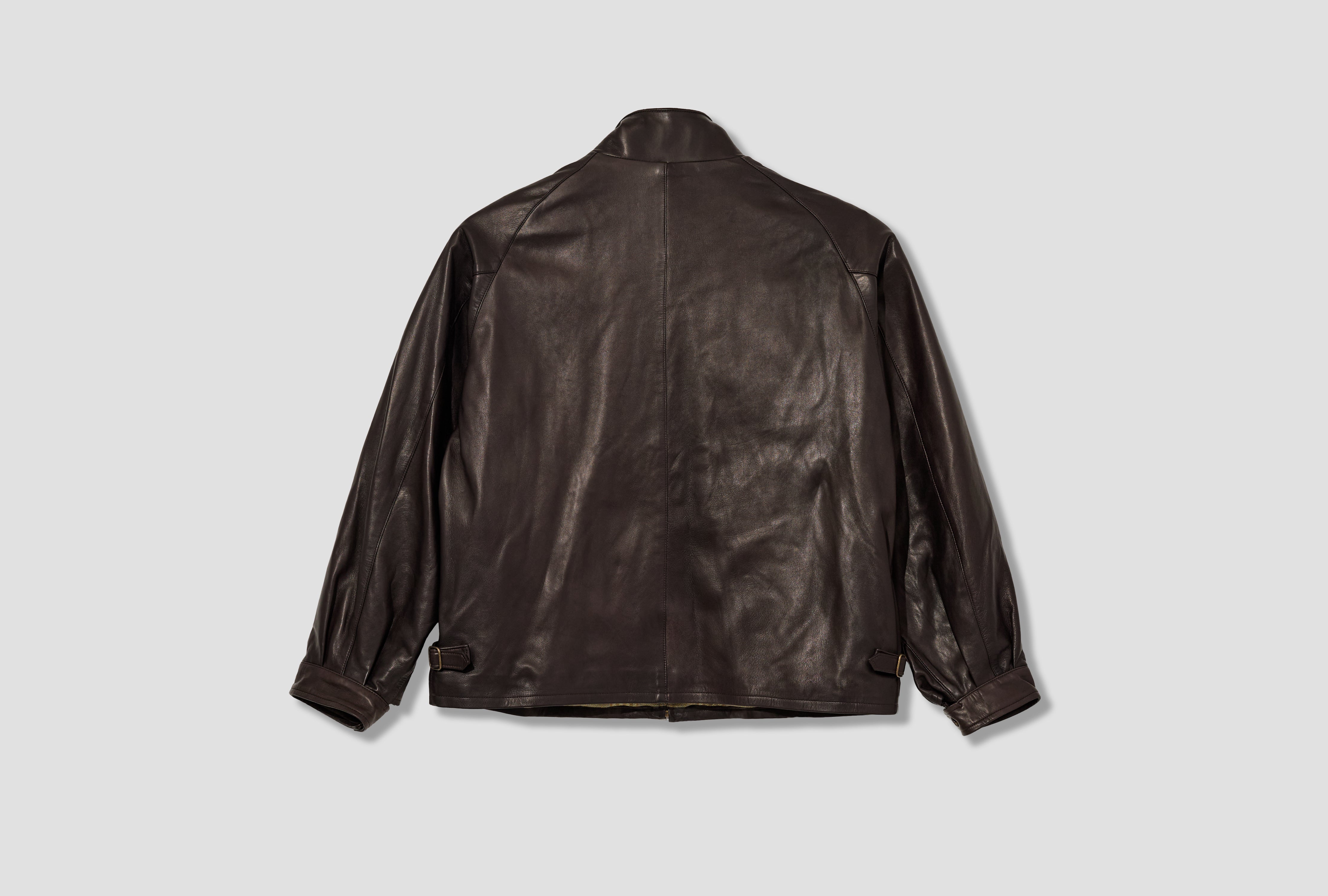 LEATHER DRIVING JACKET 26SAP-01-02 Brown