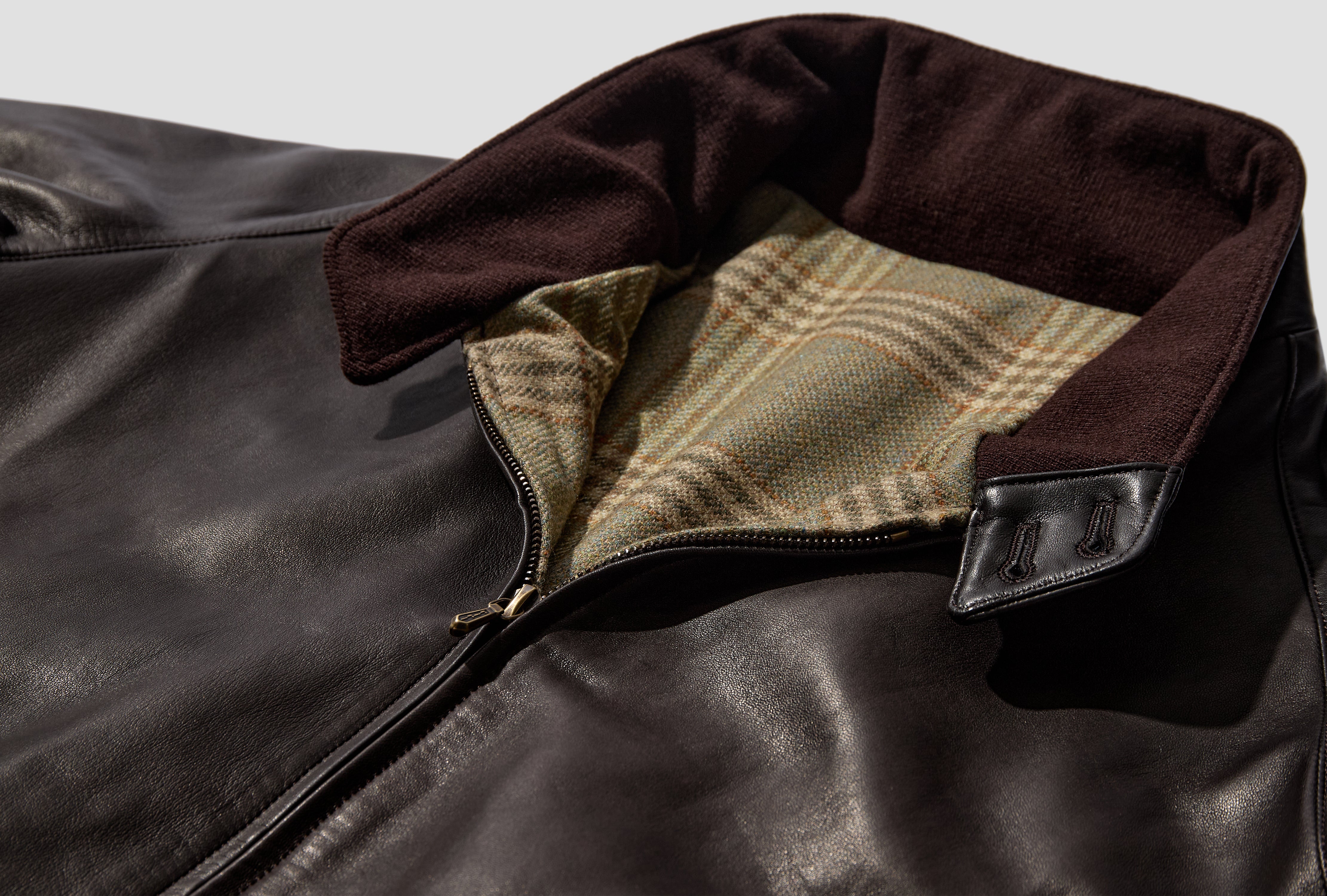 LEATHER DRIVING JACKET 26SAP-01-02 Brown