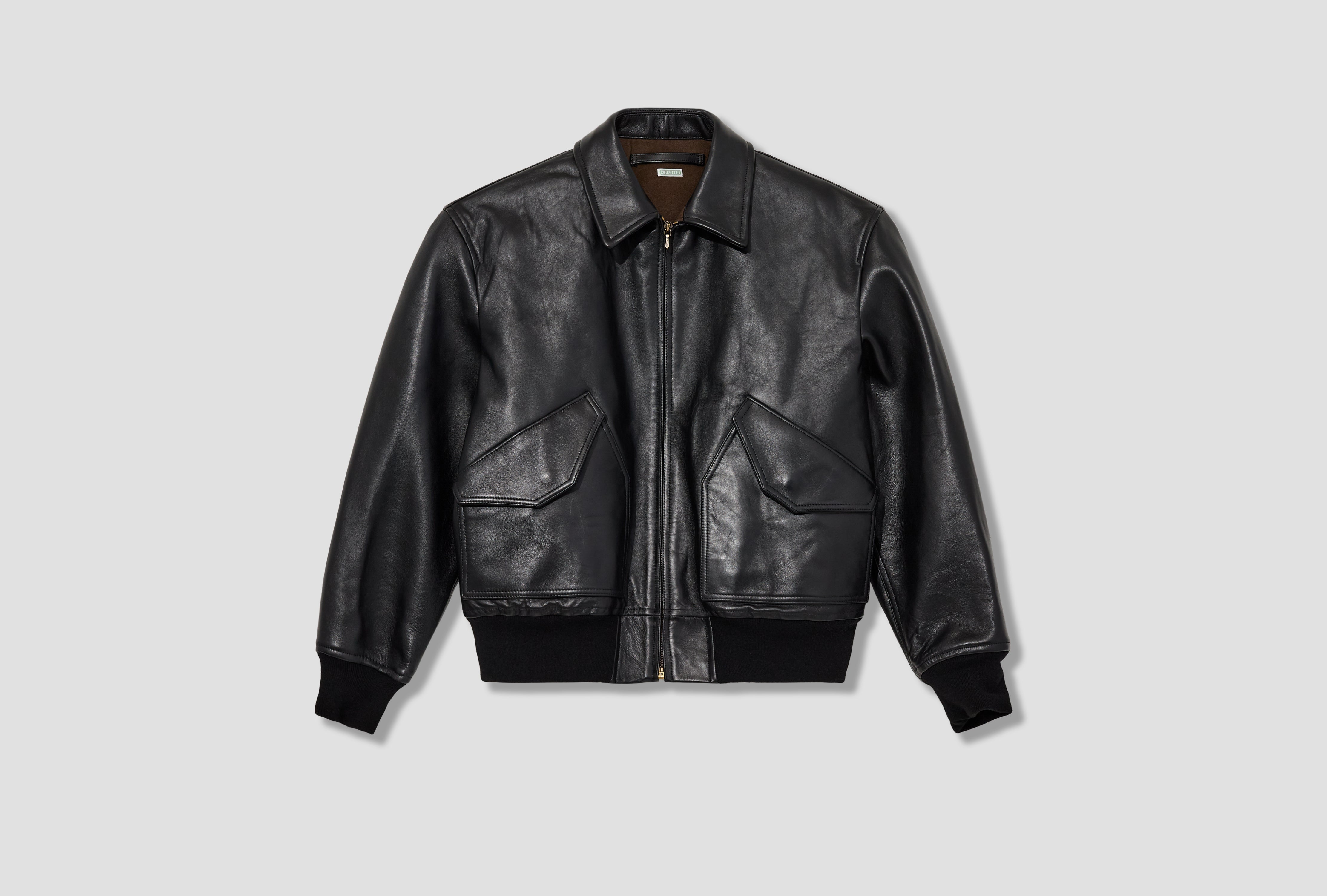 LEATHER CWU-45 FLIGHT JACKET 26SAP-01-03 Black