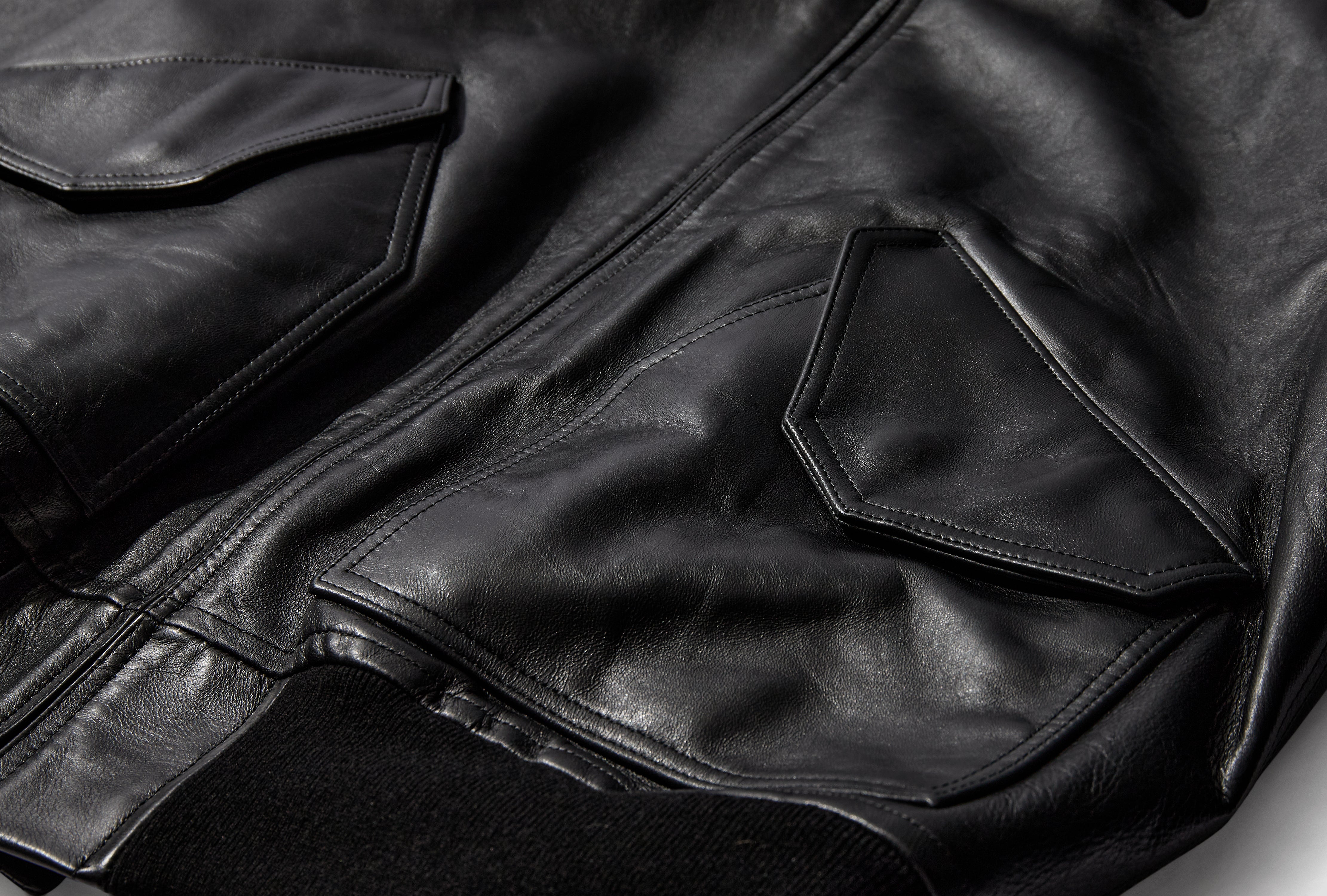 LEATHER CWU-45 FLIGHT JACKET 26SAP-01-03 Black