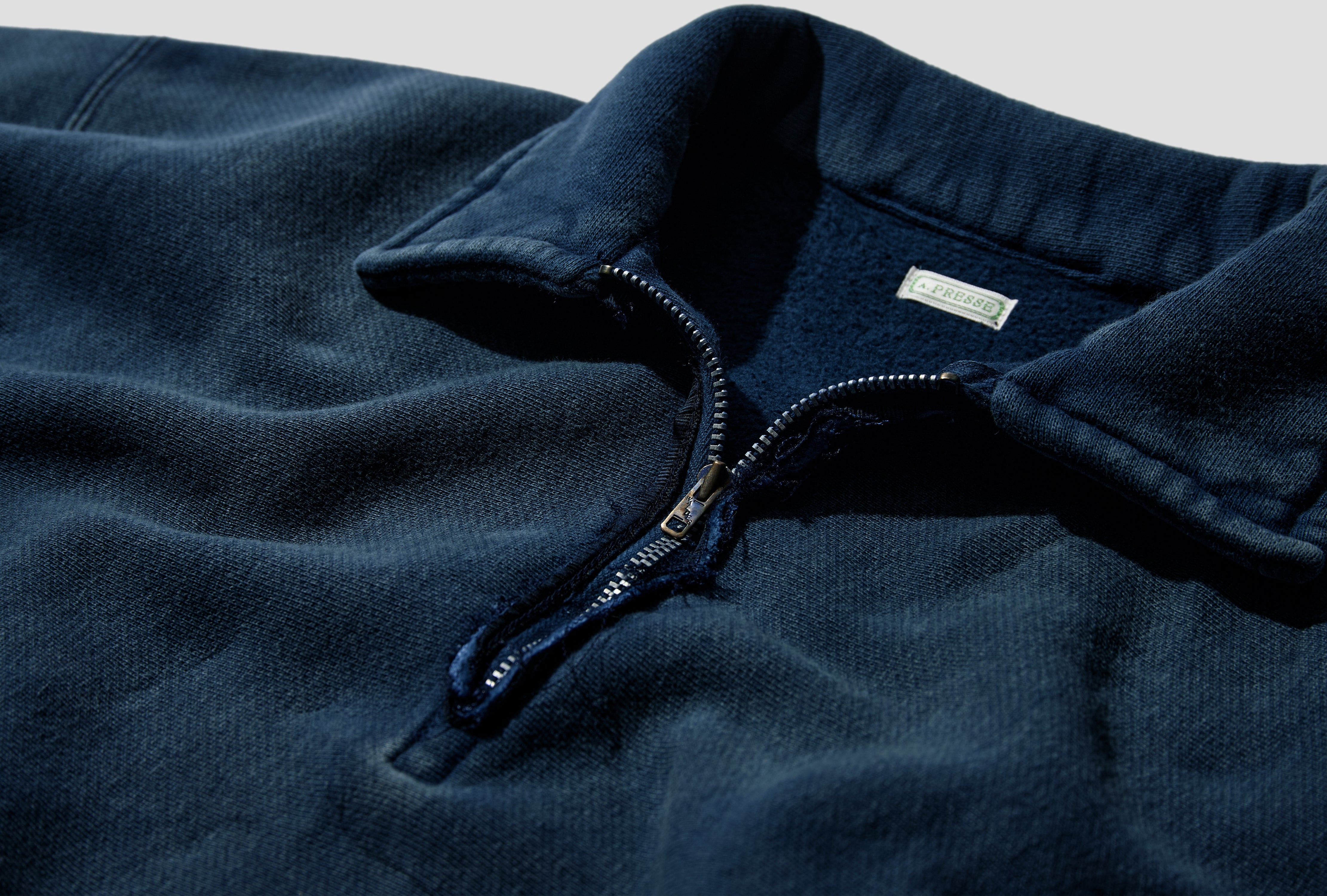 VINTAGE HALF ZIP SWEATSHIRT 26SAP-05-12 Blue