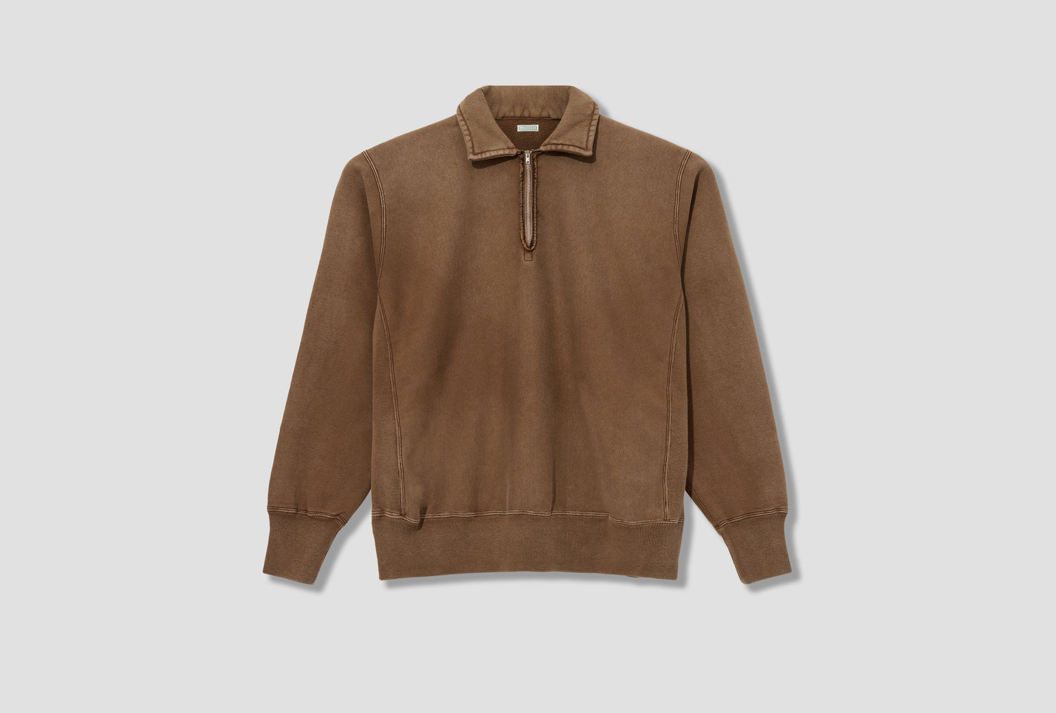 VINTAGE HALF ZIP SWEATSHIRT 26SAP-05-12 Brown