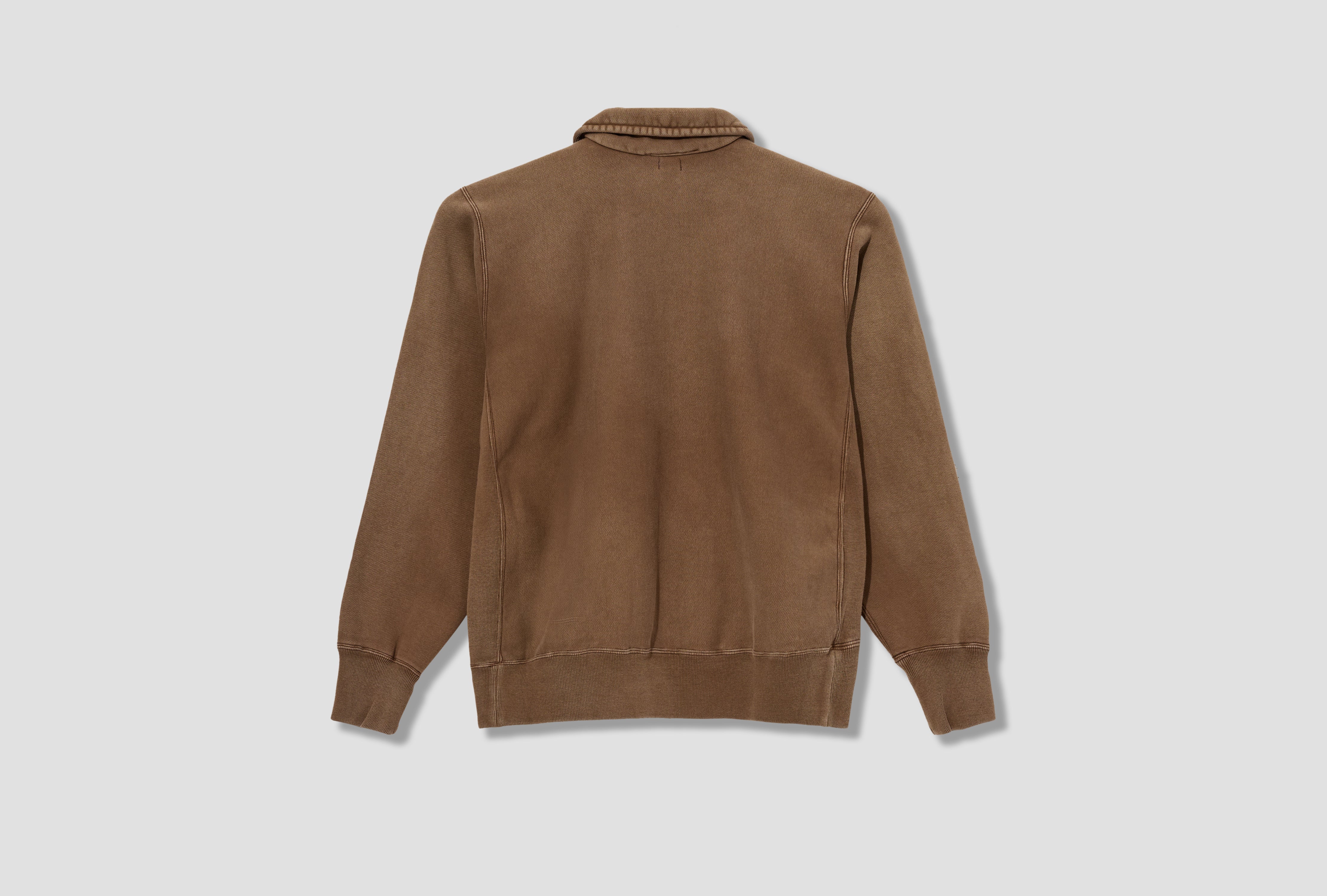 VINTAGE HALF ZIP SWEATSHIRT 26SAP-05-12 Brown