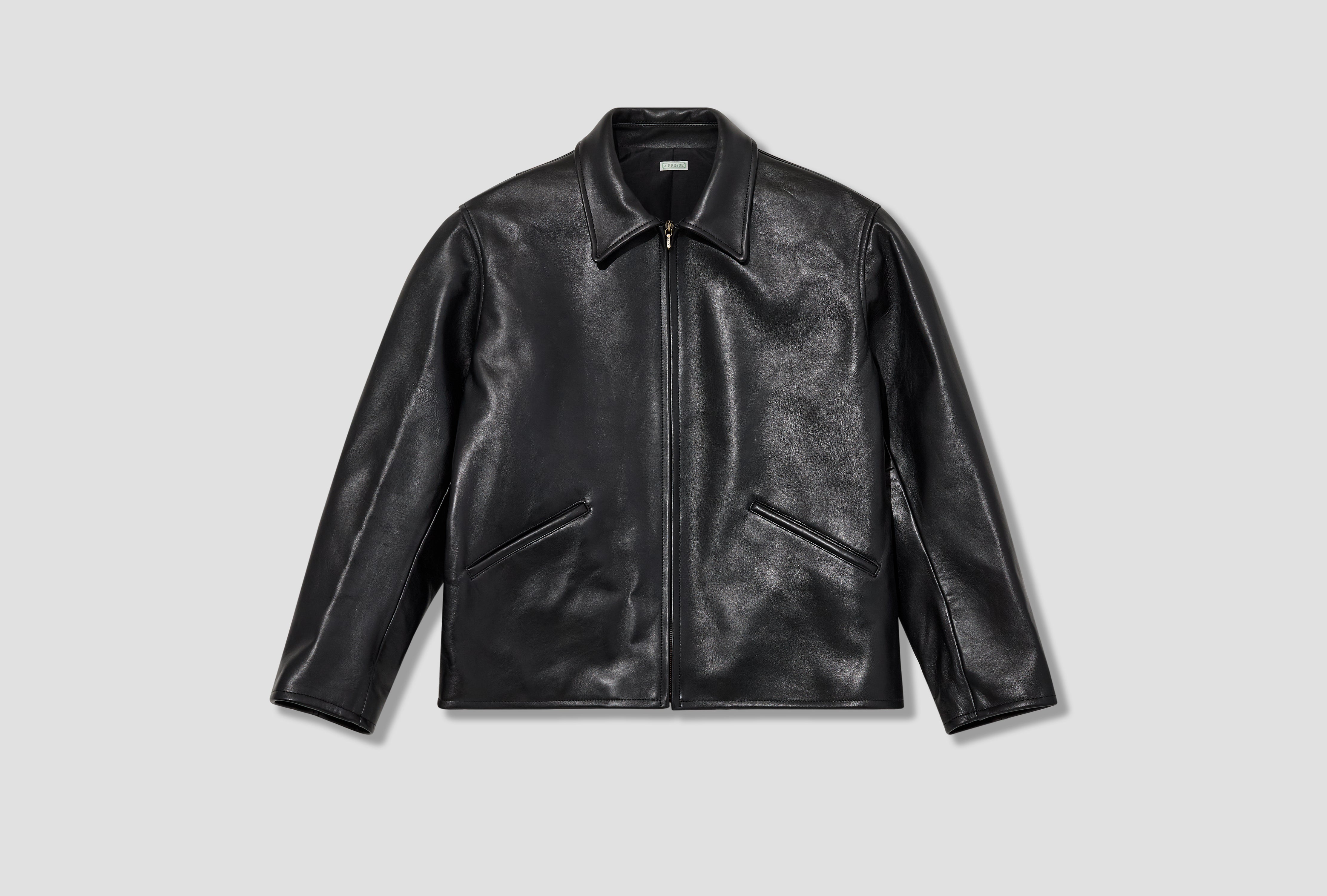 LEATHER SPORTS JACKET 26SAP-01-01 Black