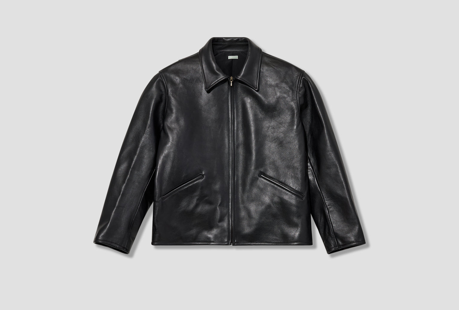 LEATHER SPORTS JACKET 26SAP-01-01 Black