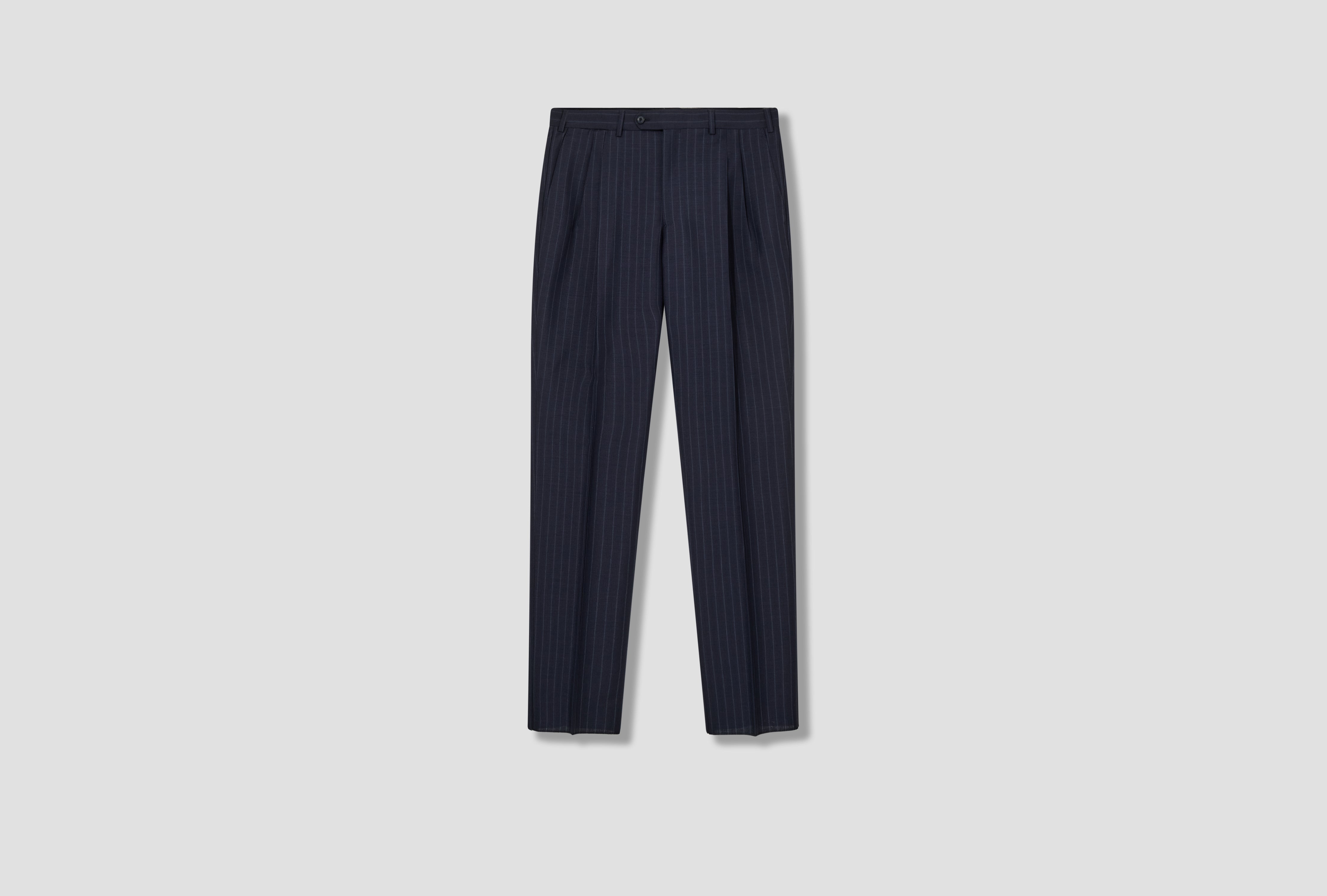 DOUBLE PLEAT TROUSER - BRITISH MOHAIR CL102 Navy