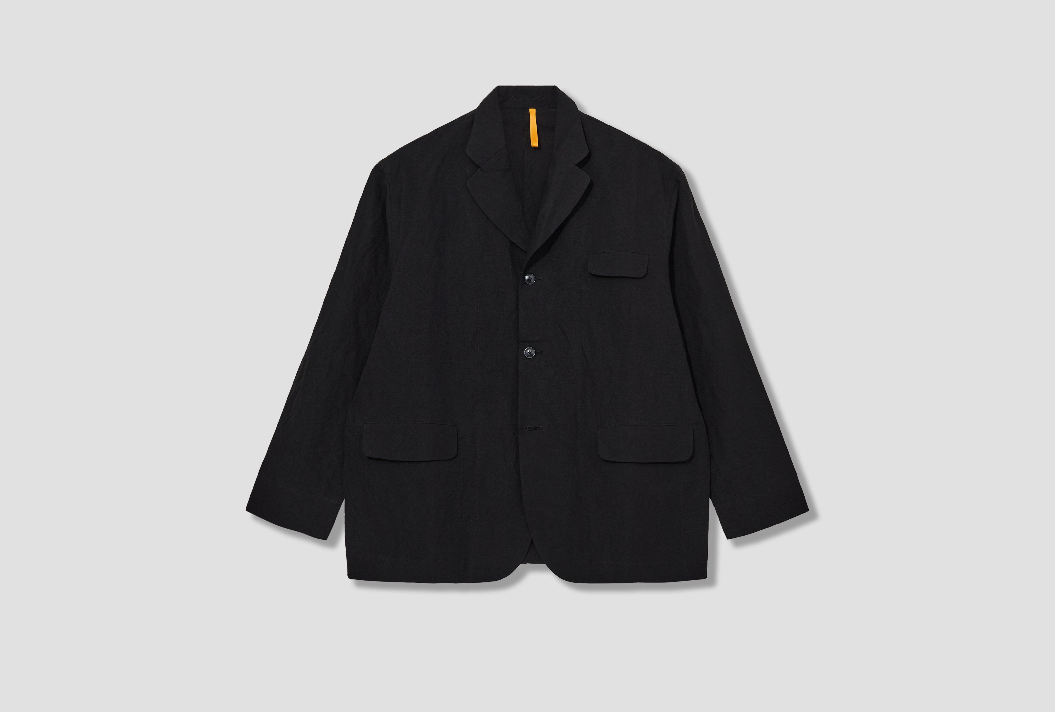 BIG BLAZER - BLACK LINEN R20Y4