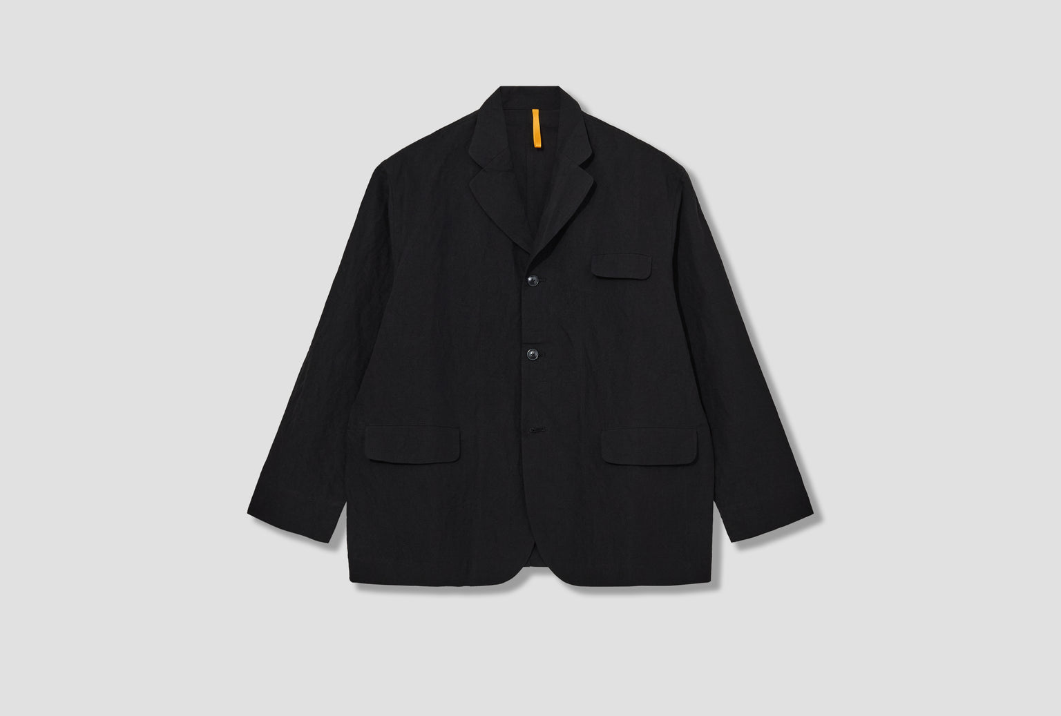 BIG BLAZER - BLACK LINEN R20Y4