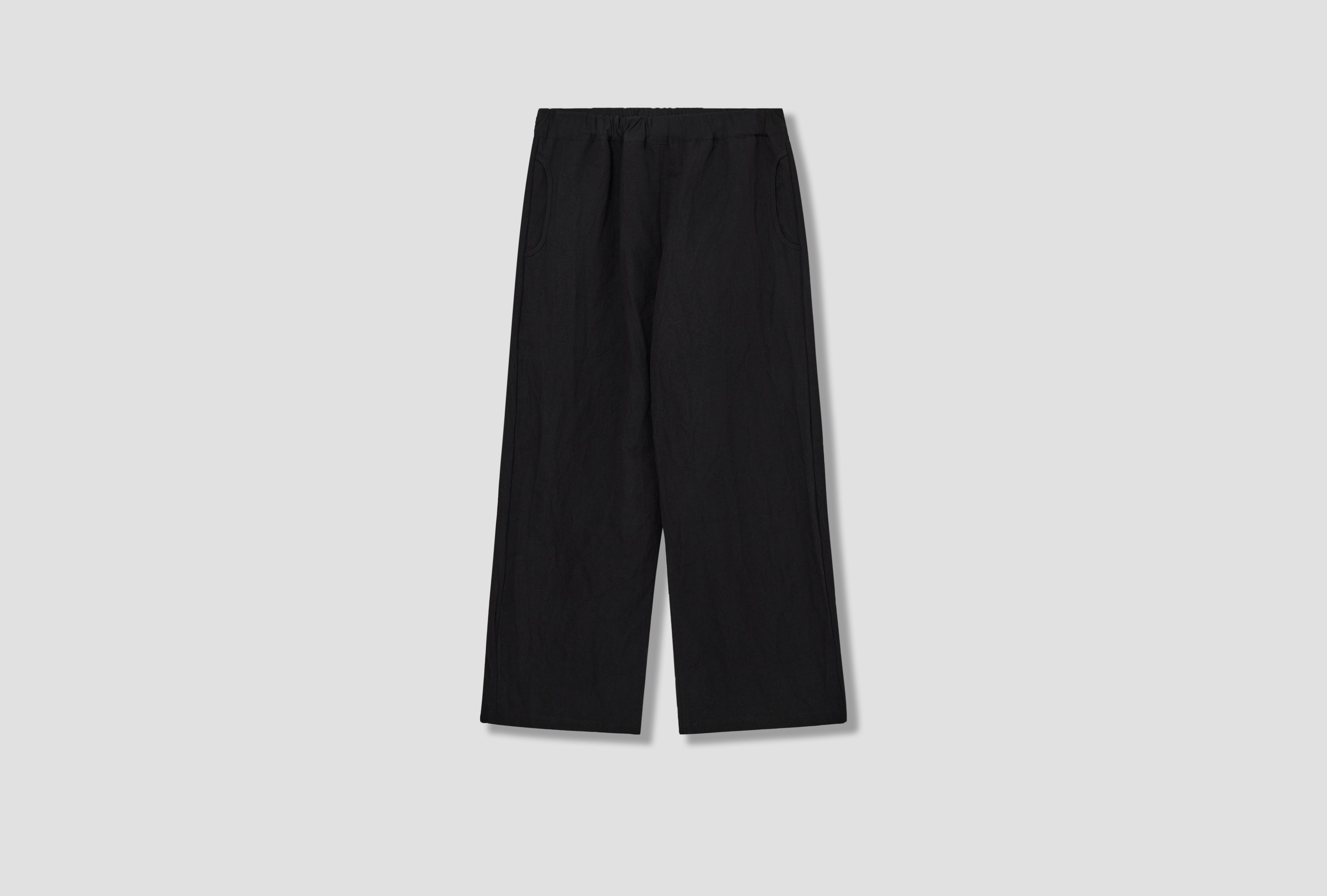 SOLID PANTS - BLACK LINEN R20P5