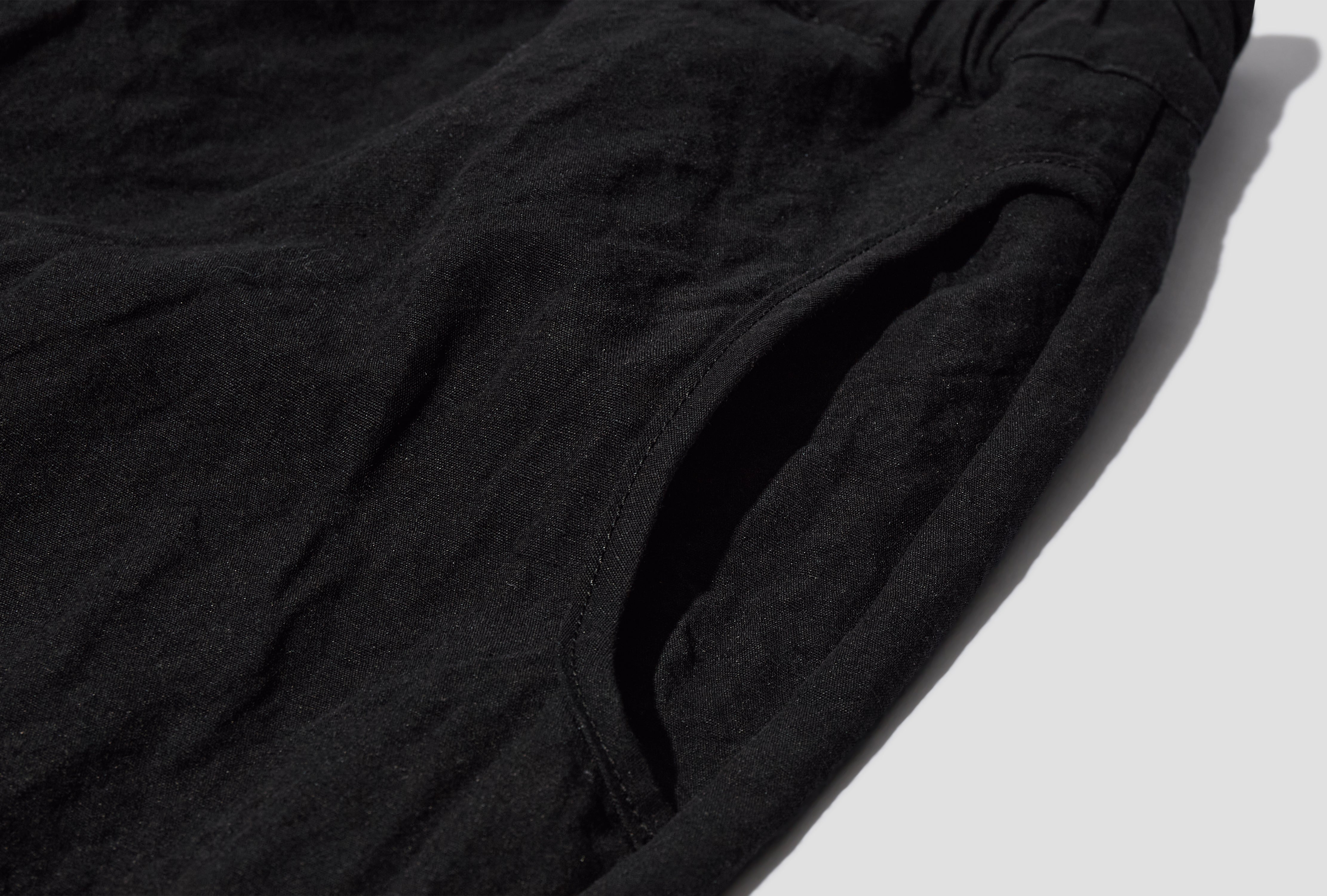 SOLID PANTS - BLACK LINEN R20P5