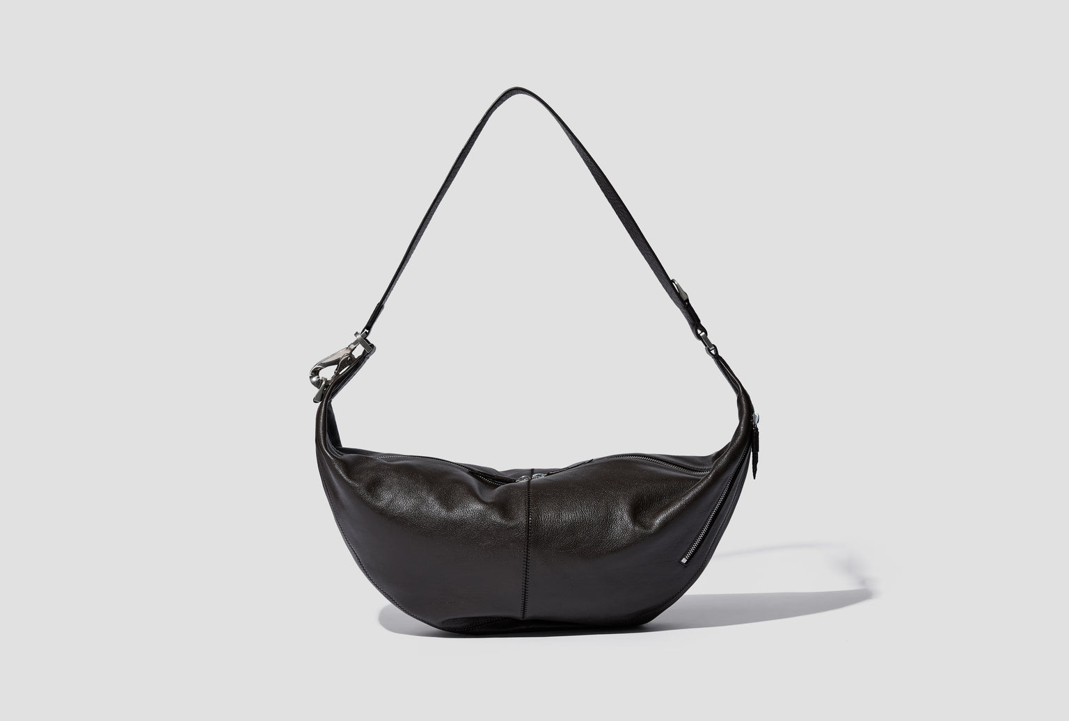 QUIVER CLIP BAG - GRAINED BUFFALO LEATHER BG0228 LL0171 Dark brown