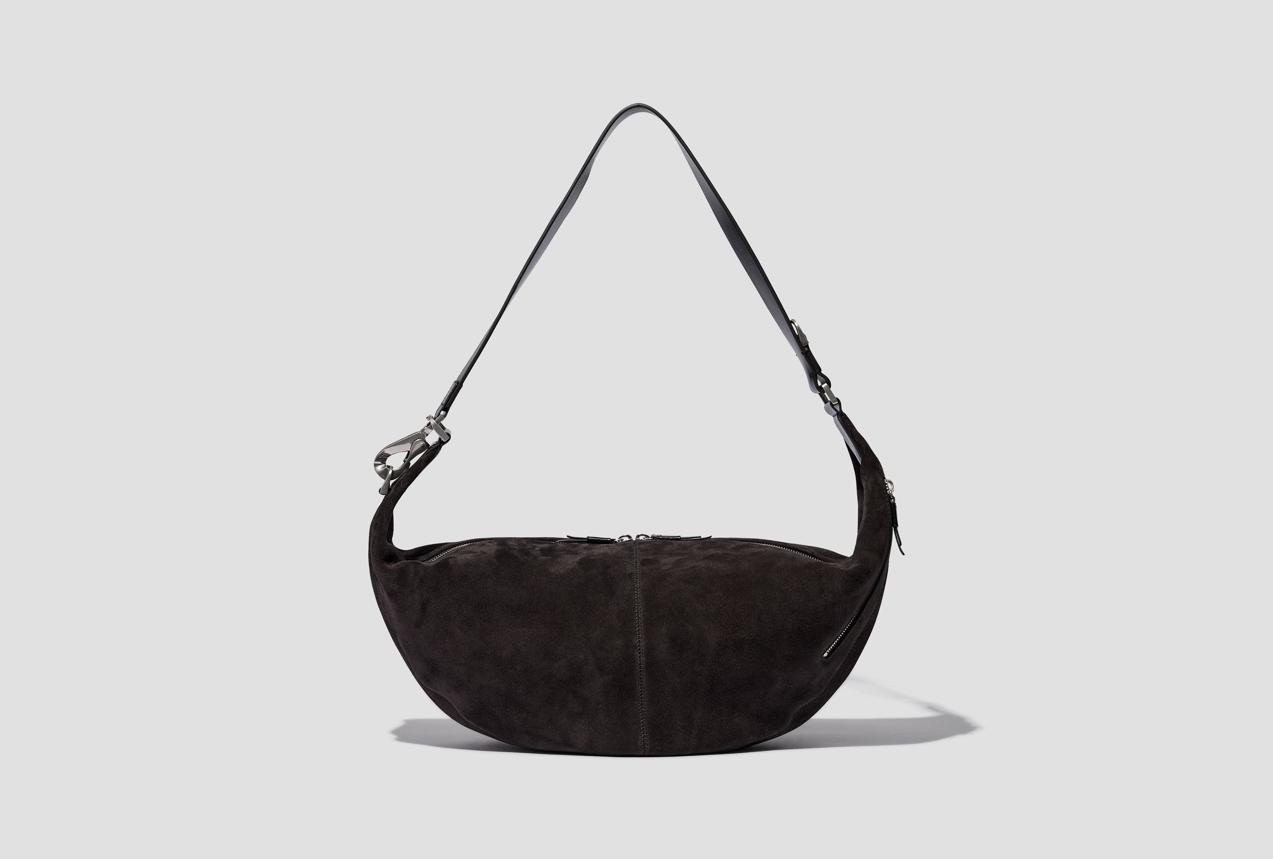 QUIVER CLIP BAG - SUEDE LEATHER BG0228 LL0125 Dark brown