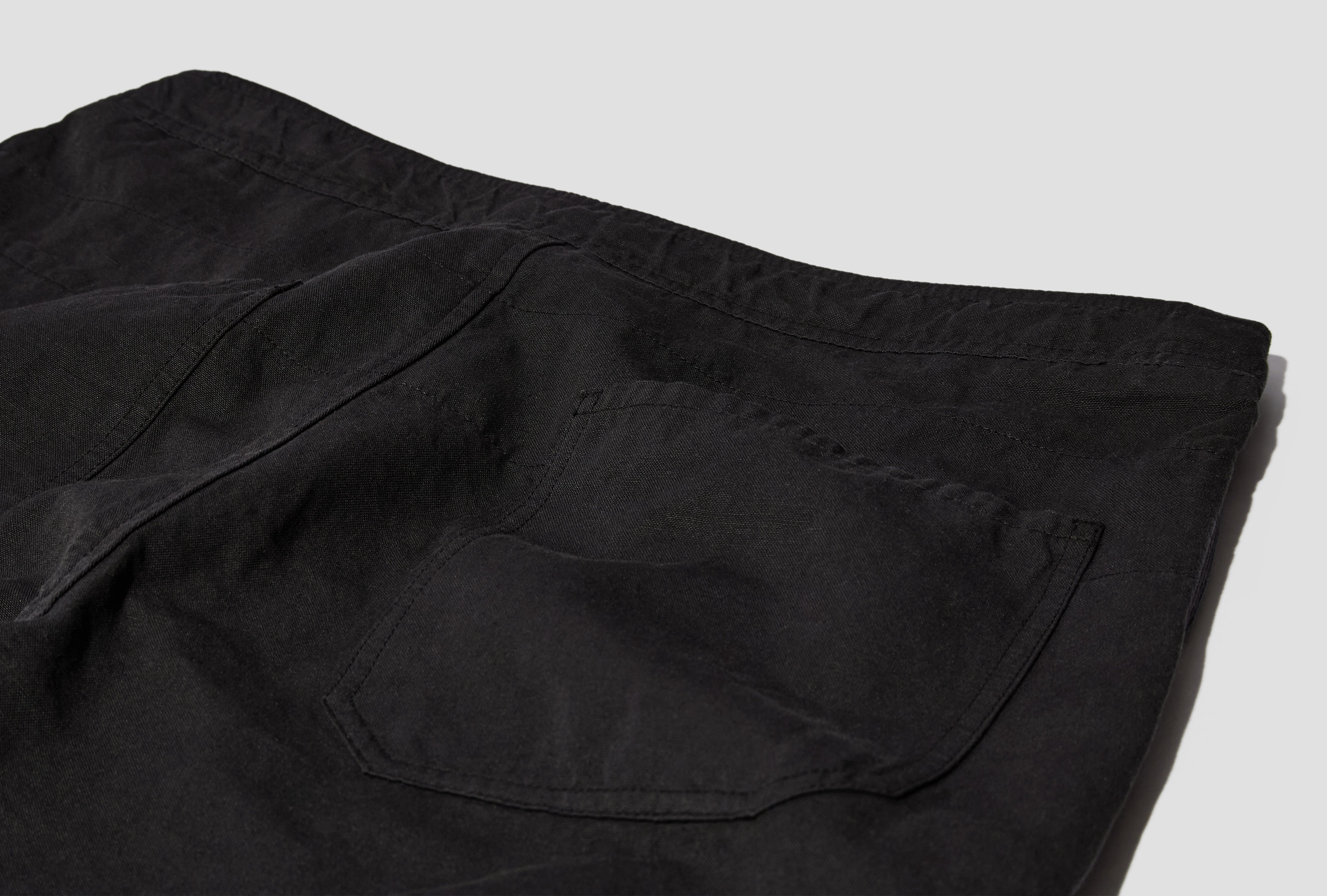 COTTON LINEN CANVAS GARMENT DYED S.I. GHOST L1 S15 L1000 03 S0F36 Black