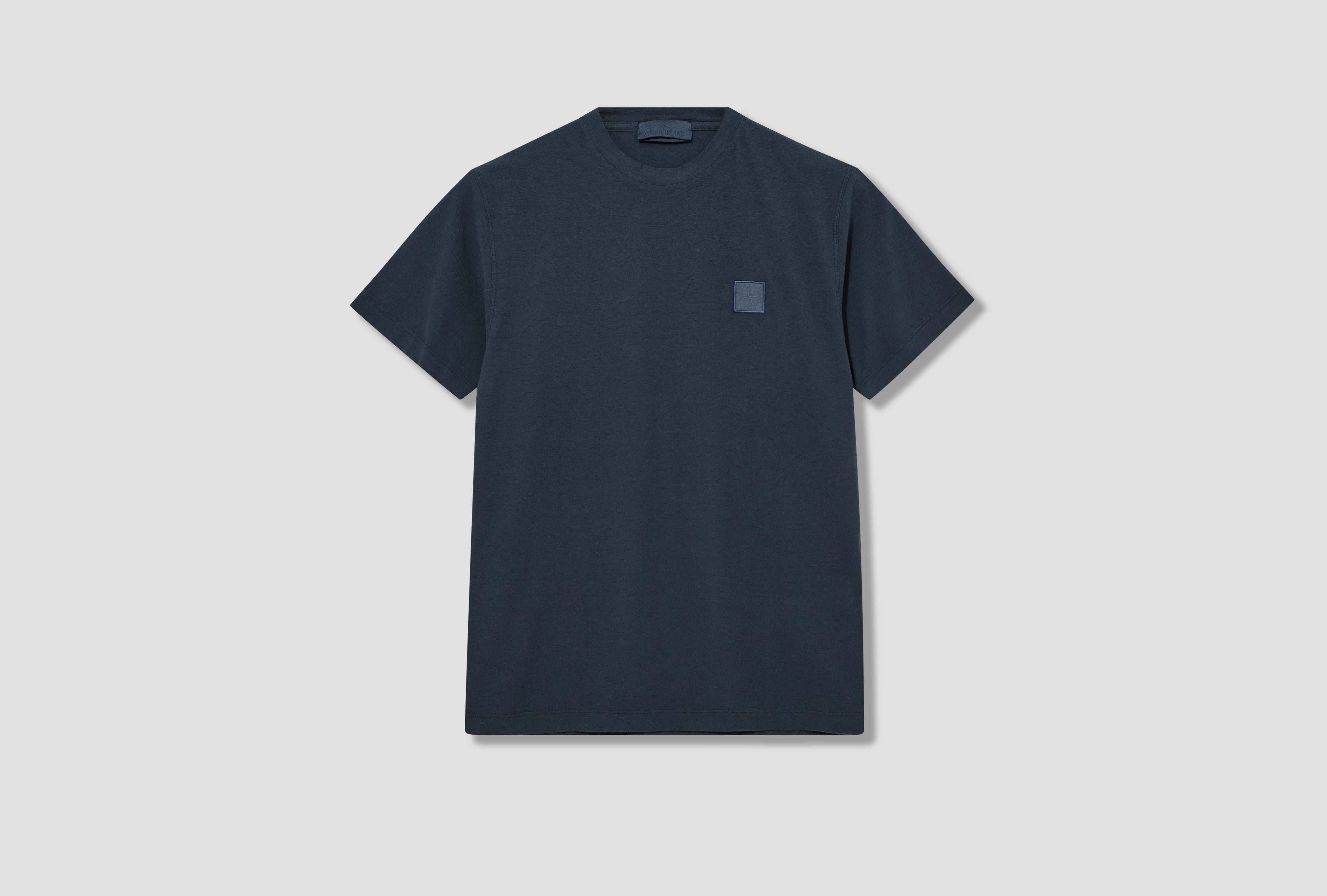 ORGANIC COTTON JERSEY CREPE GARMENT DYED S.I. GHOST L1 S15 21000 21 S0F11 Blue