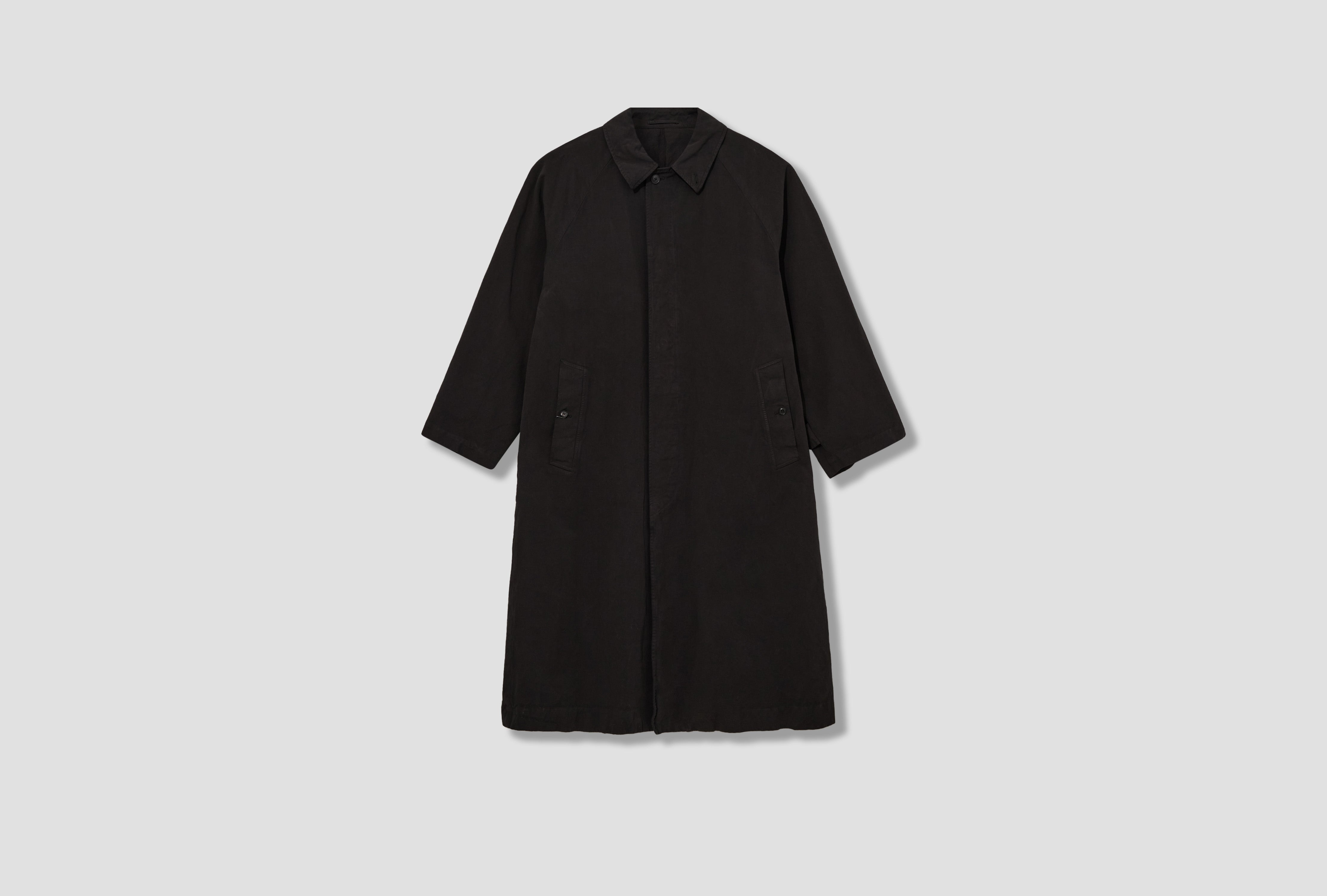 GARMENT DYED BAL COLLAR COAT C03-04013 Black