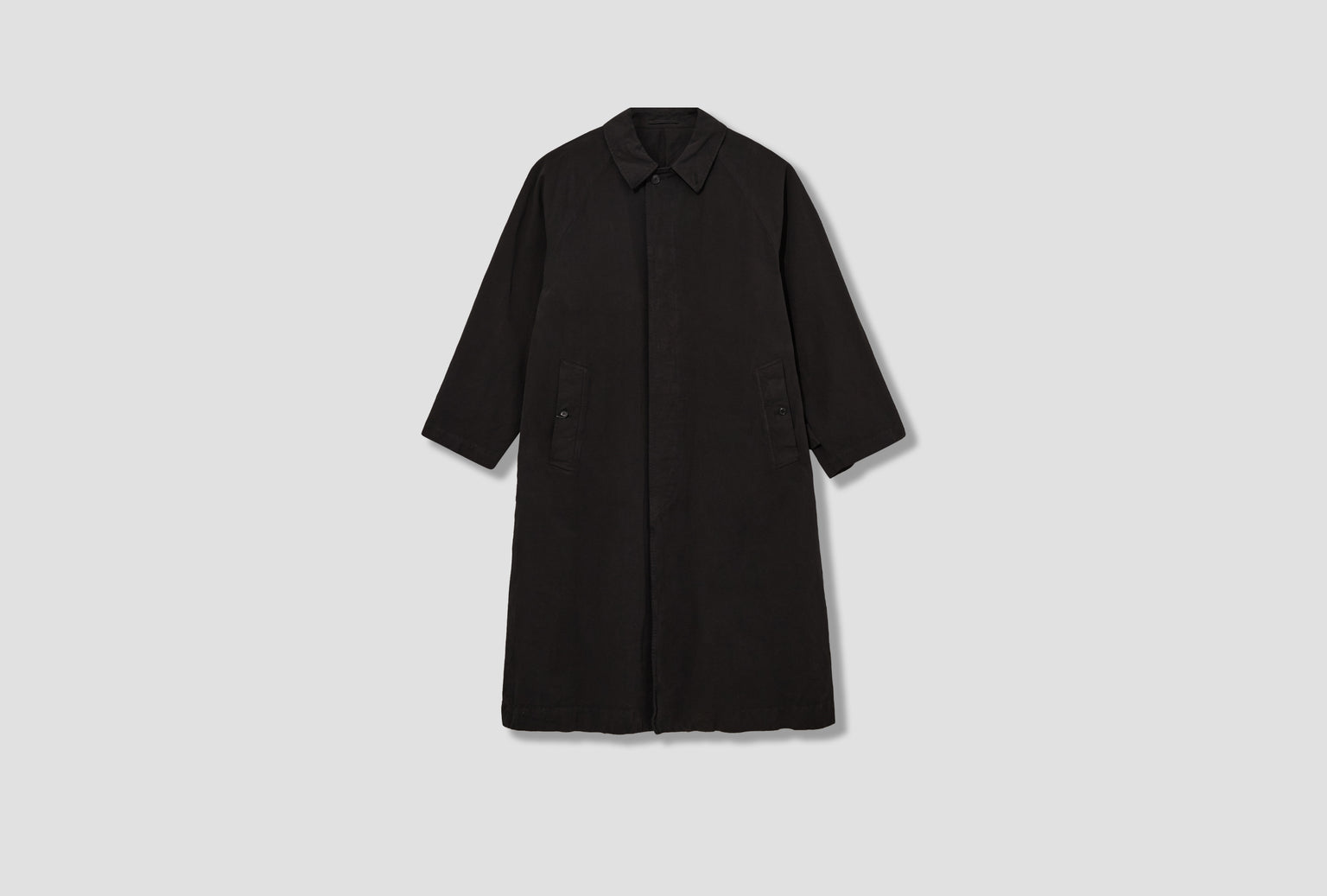 GARMENT DYED BAL COLLAR COAT C03-04013 Black