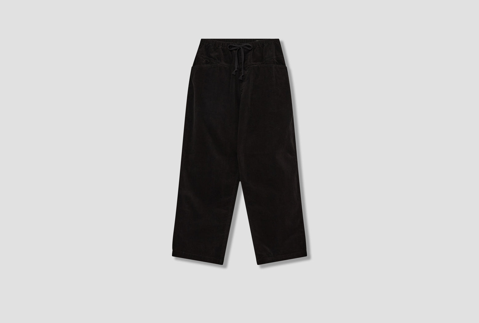 CORDUROY DRAWSTRING PANTS D01-03006 Black