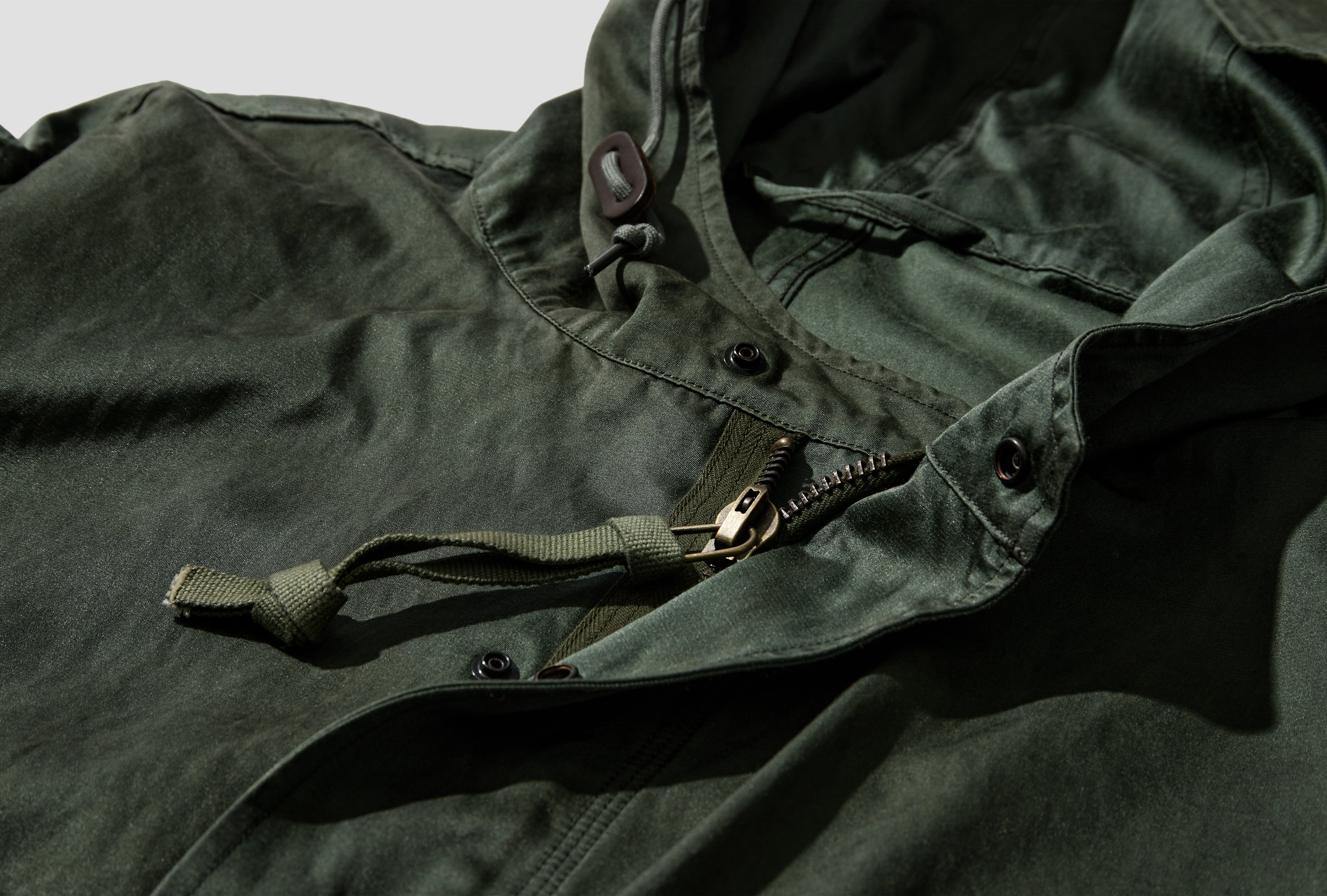 VINTAGE SILK HOODIE JACKET 26SAP-01-24 Green