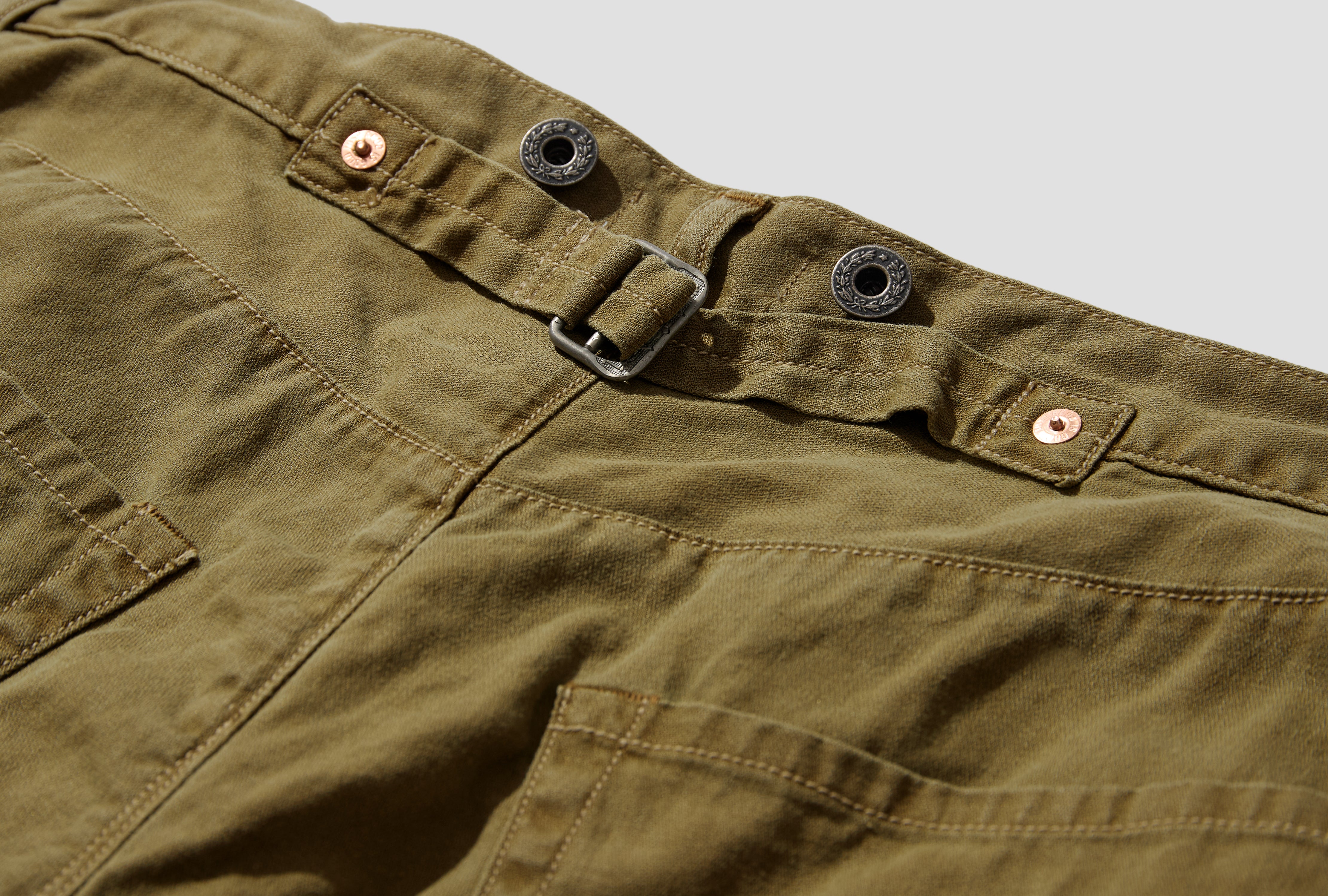 H.SHARKY - VINTAGE TREAT HERRINGBONE TWIST JEANS NN-1903T17 Khaki