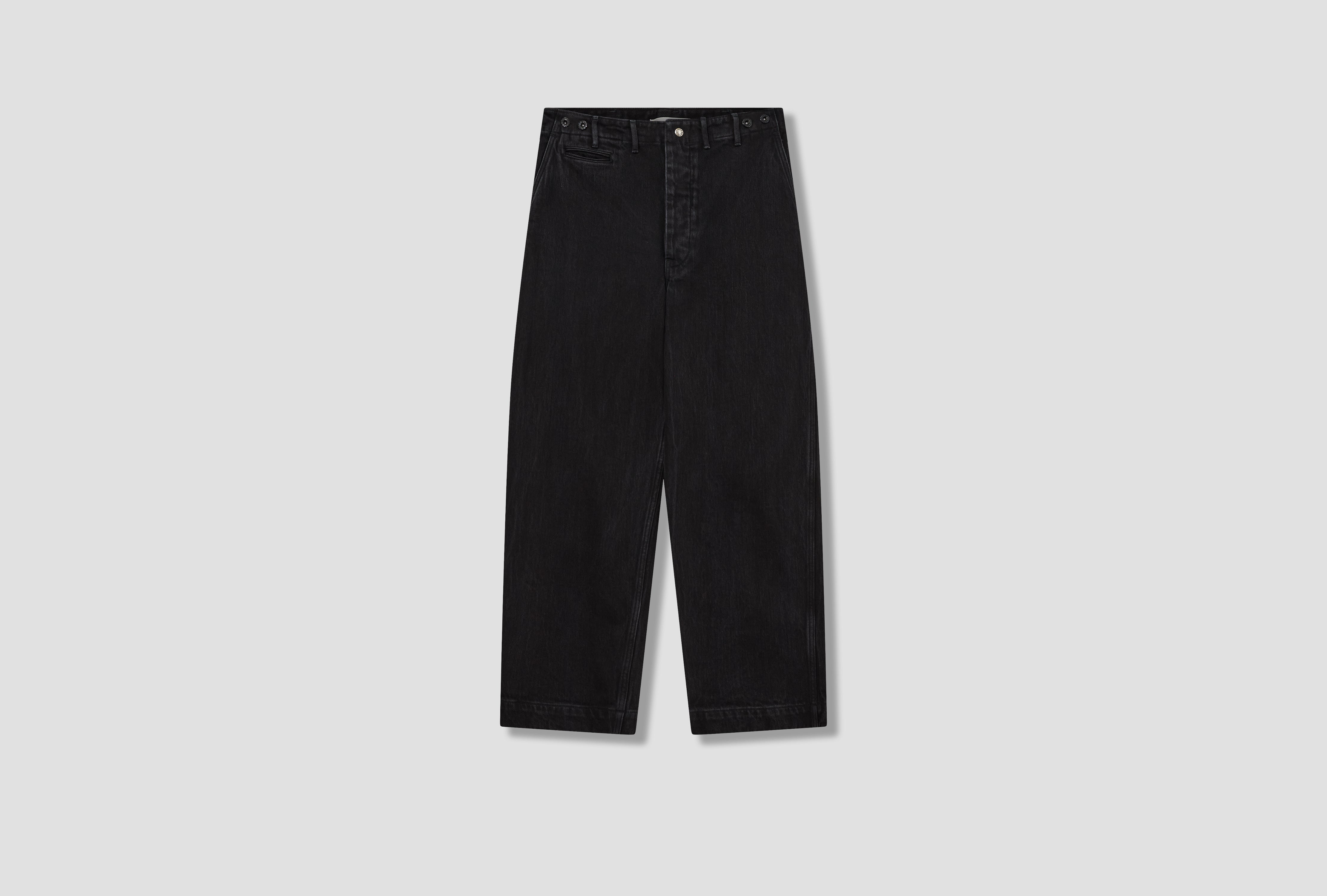 B.BLISS - BLACK SATIN UTILITY PANTS NN-2404T17 Black