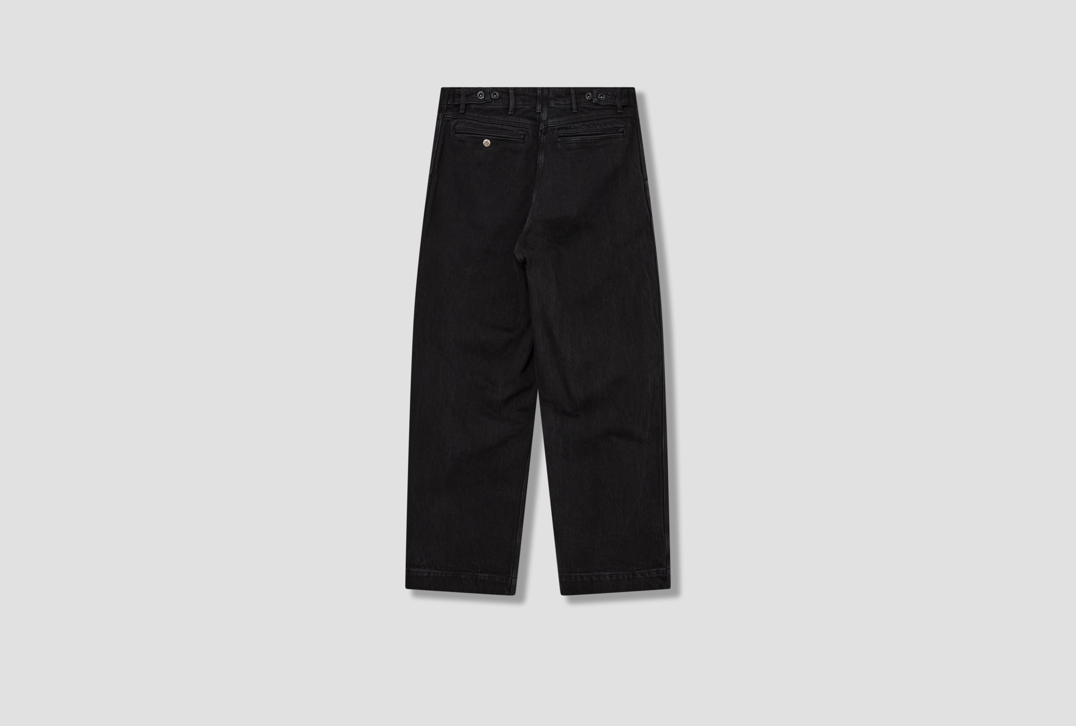 B.BLISS - BLACK SATIN UTILITY PANTS NN-2404T17 Black