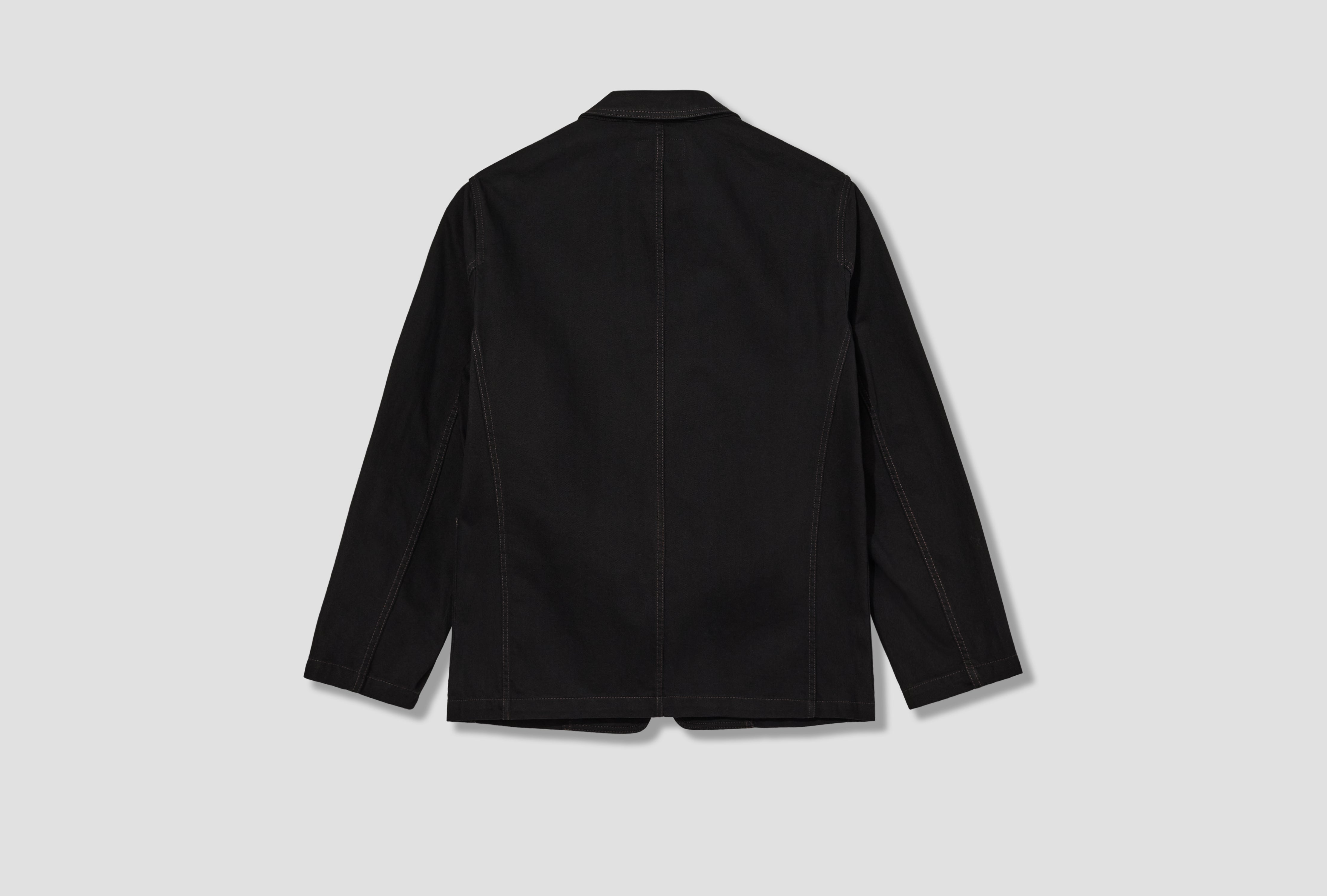 SINGLE BREASTED TAILORED JACKET - DYED HEAVY BROKEN TWILL JA1103 LD1055 Black