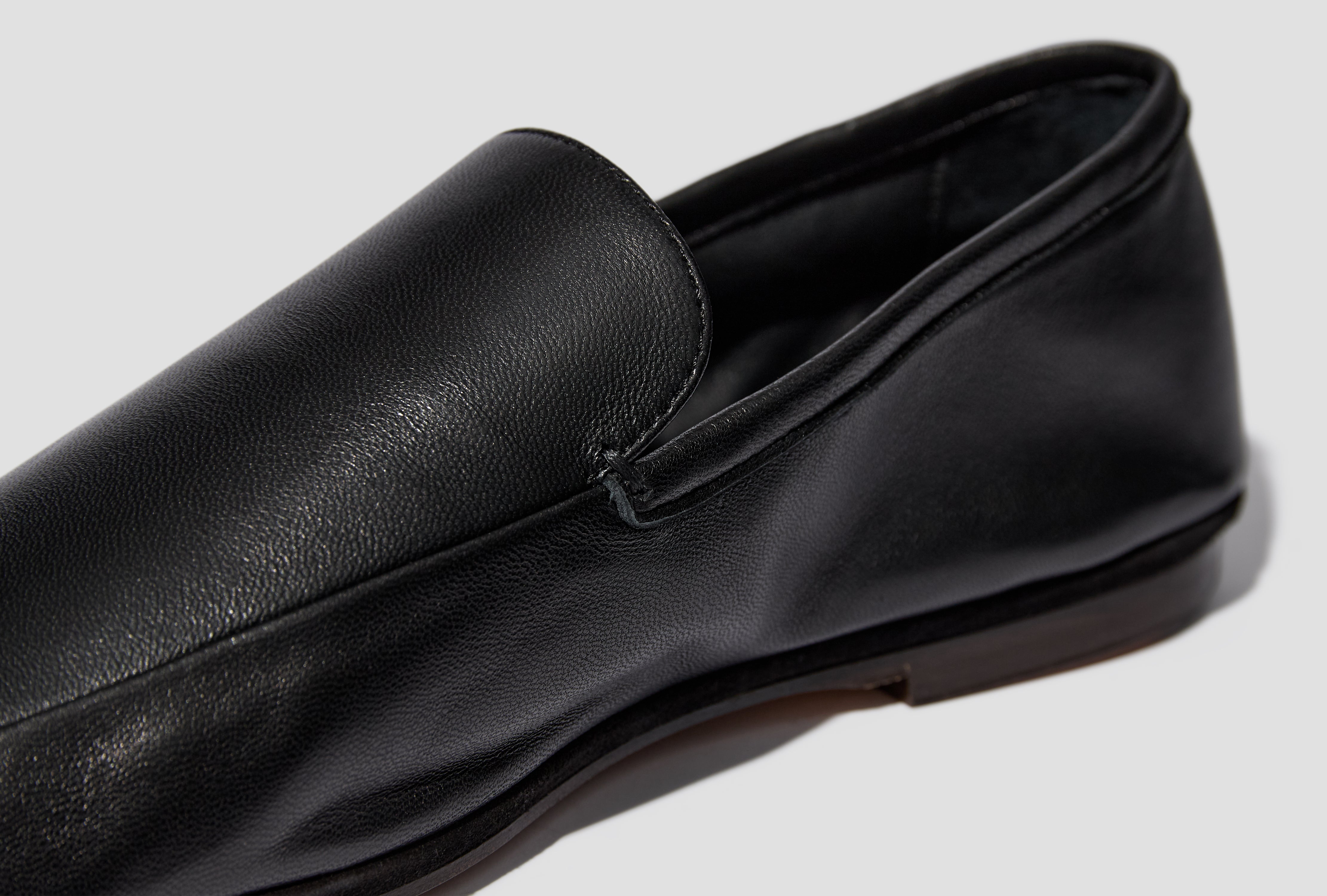 OUTDOOR SLIPPERS - SHINY NAPPA LAMB FO0288 LL0023 Black