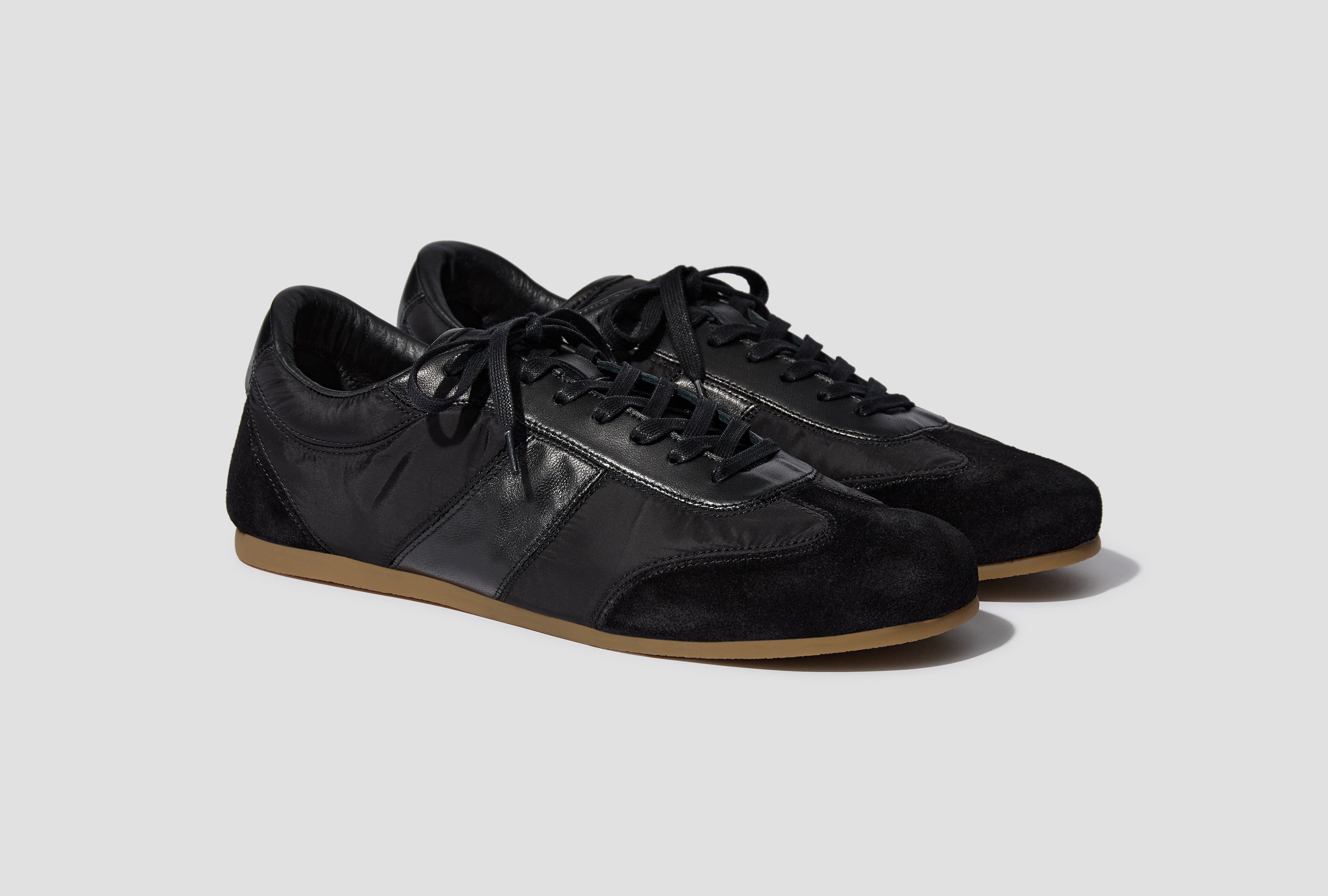 SOFT RUNNERS - MIXED NYLON NAPPA SUEDE FO0227 LL0216 Black
