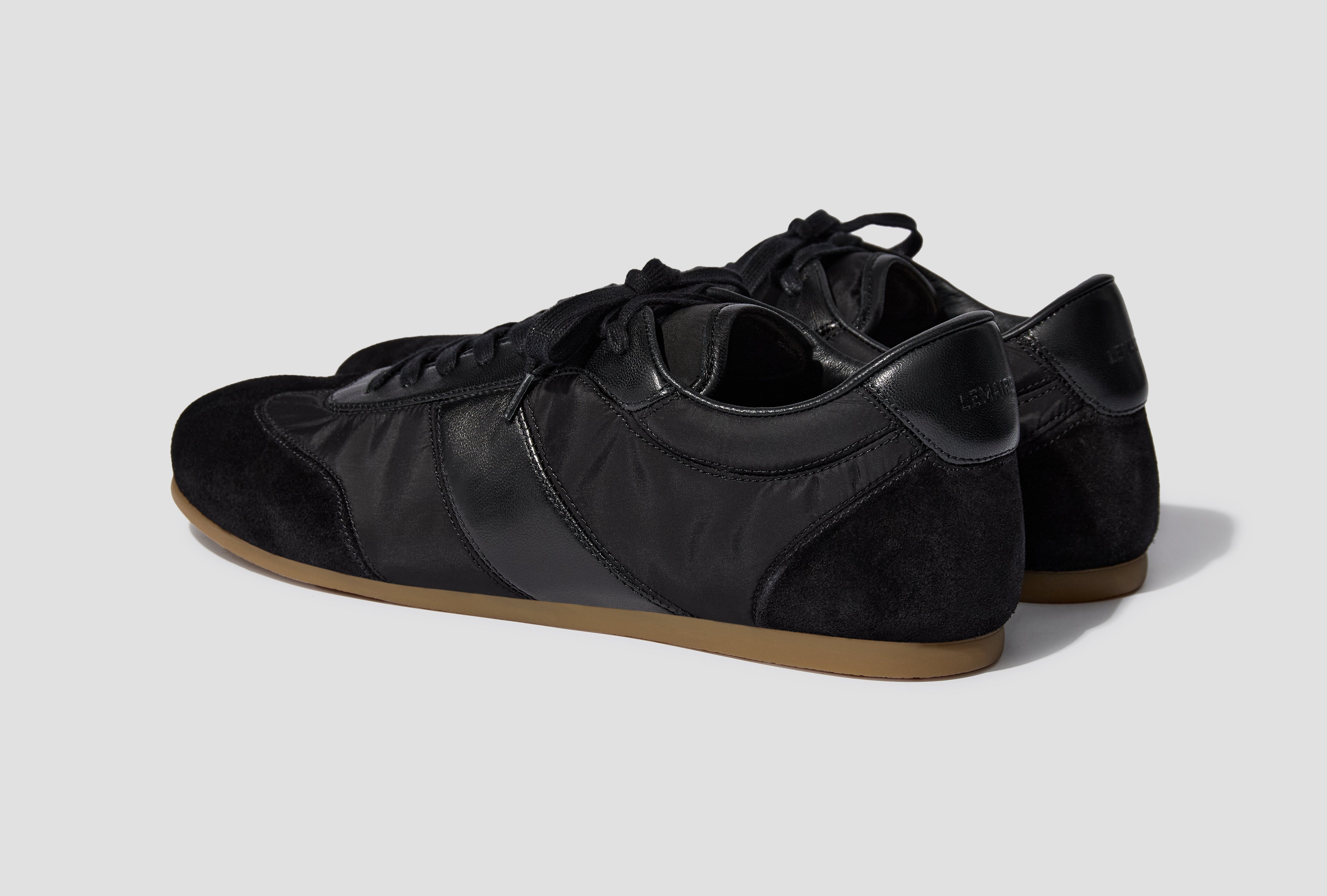 SOFT RUNNERS - MIXED NYLON NAPPA SUEDE FO0227 LL0216 Black