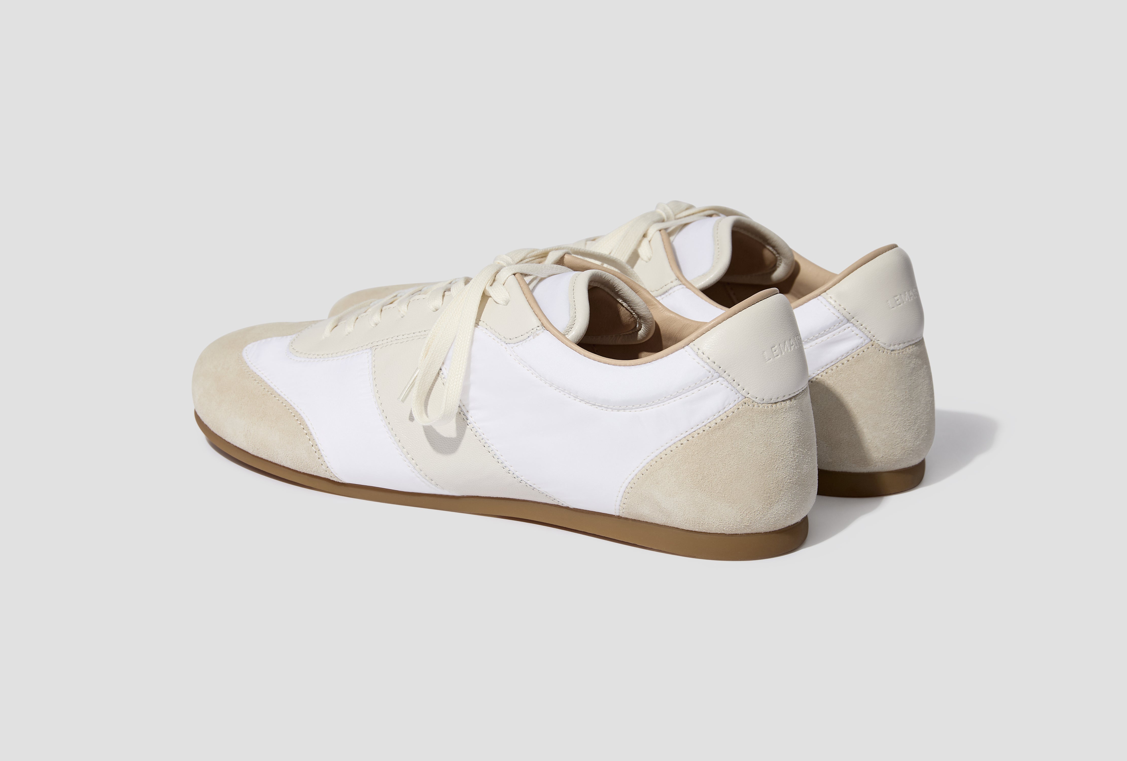 SOFT RUNNERS - MIXED NYLON NAPPA SUEDE FO0227 LL0216 White