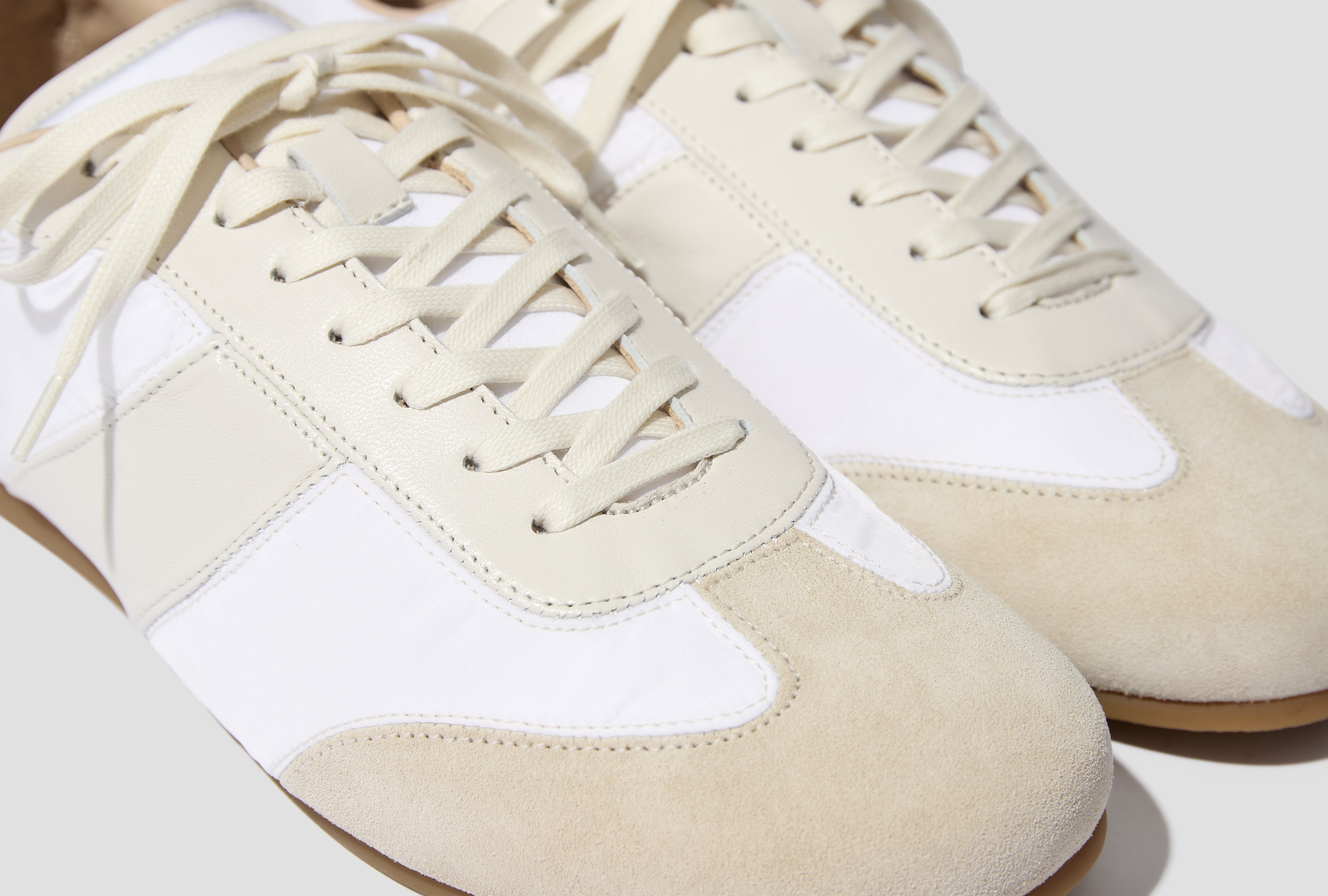 SOFT RUNNERS - MIXED NYLON NAPPA SUEDE FO0227 LL0216 White